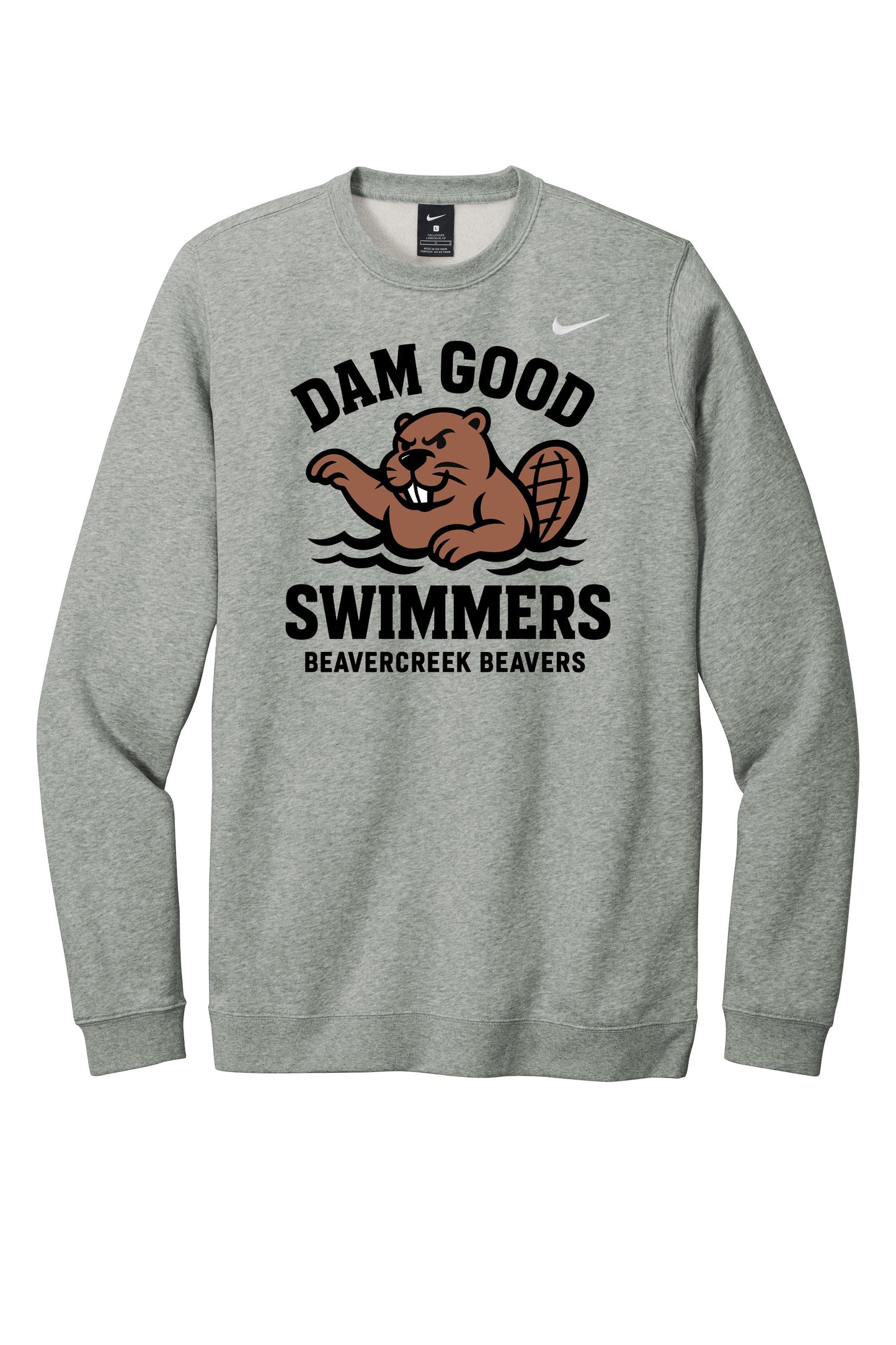Beavercreek Dam Good Swimmer Nike Club Fleece Crew (Pre Order)