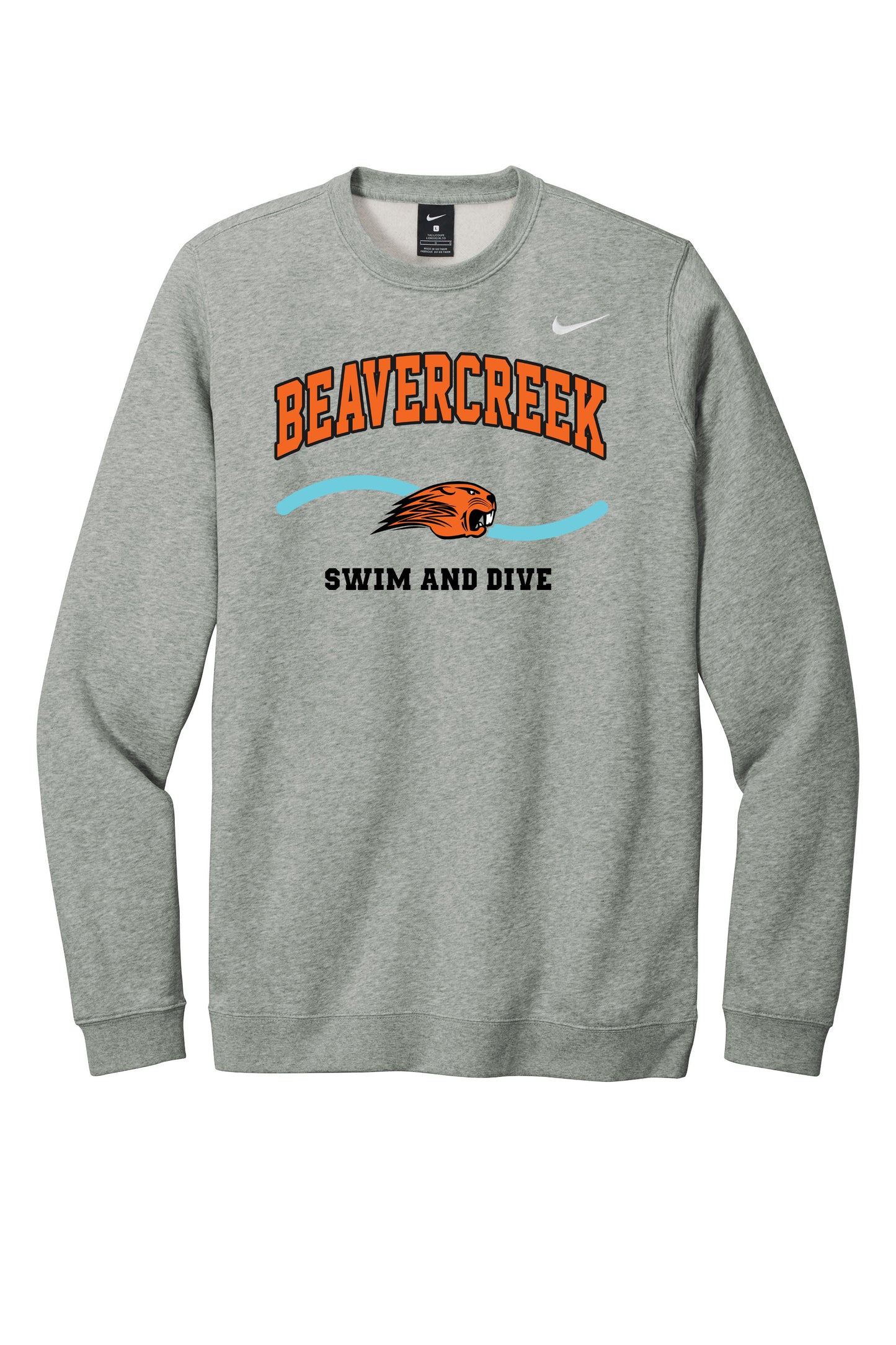 Beavercreek Swim and Dive Nike Club Fleece Crew (Pre Order)