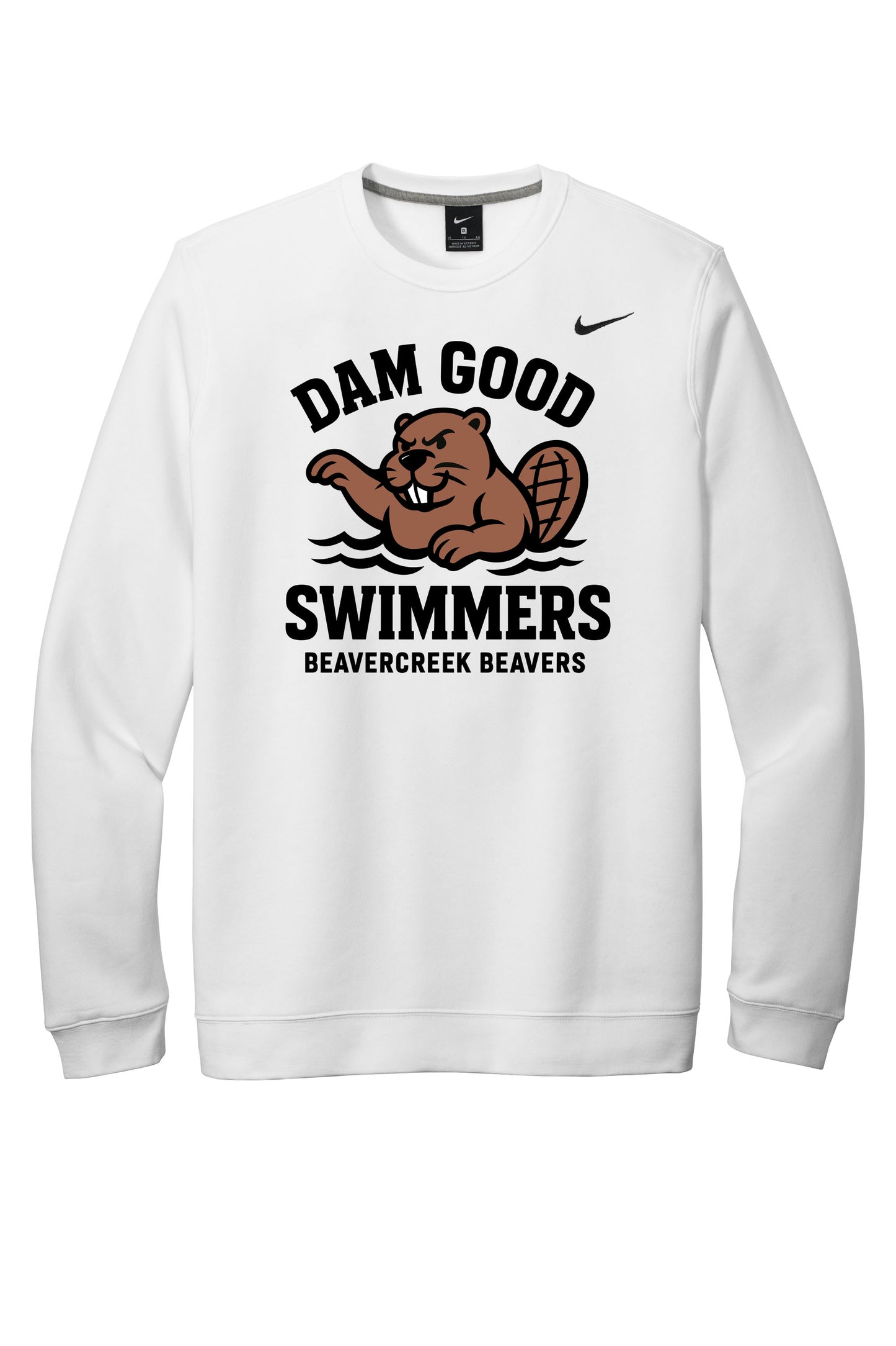 Beavercreek Dam Good Swimmer Nike Club Fleece Crew (Pre Order)