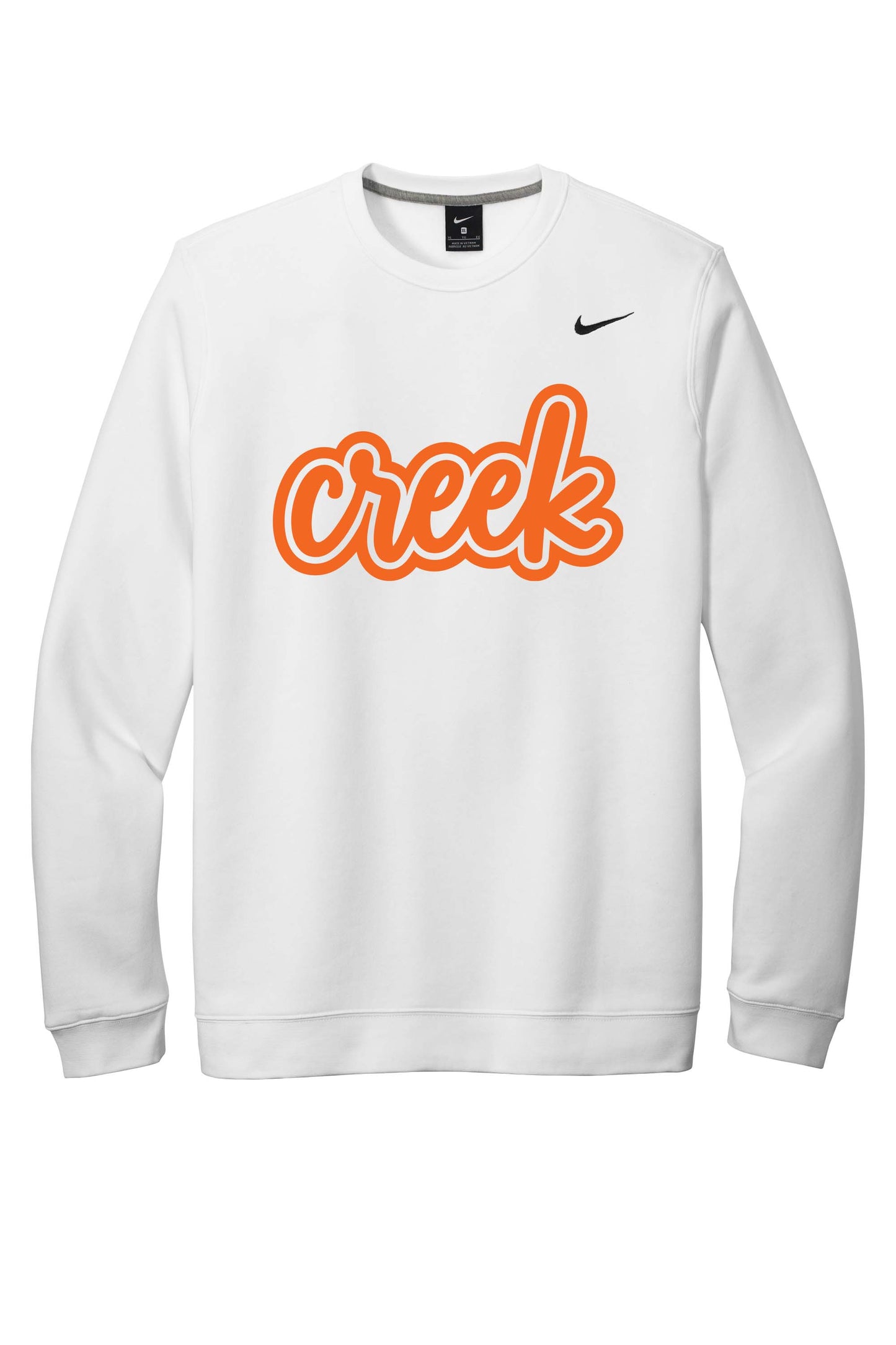 Creek Script Nike Club Fleece Crew (Ready 8/12)