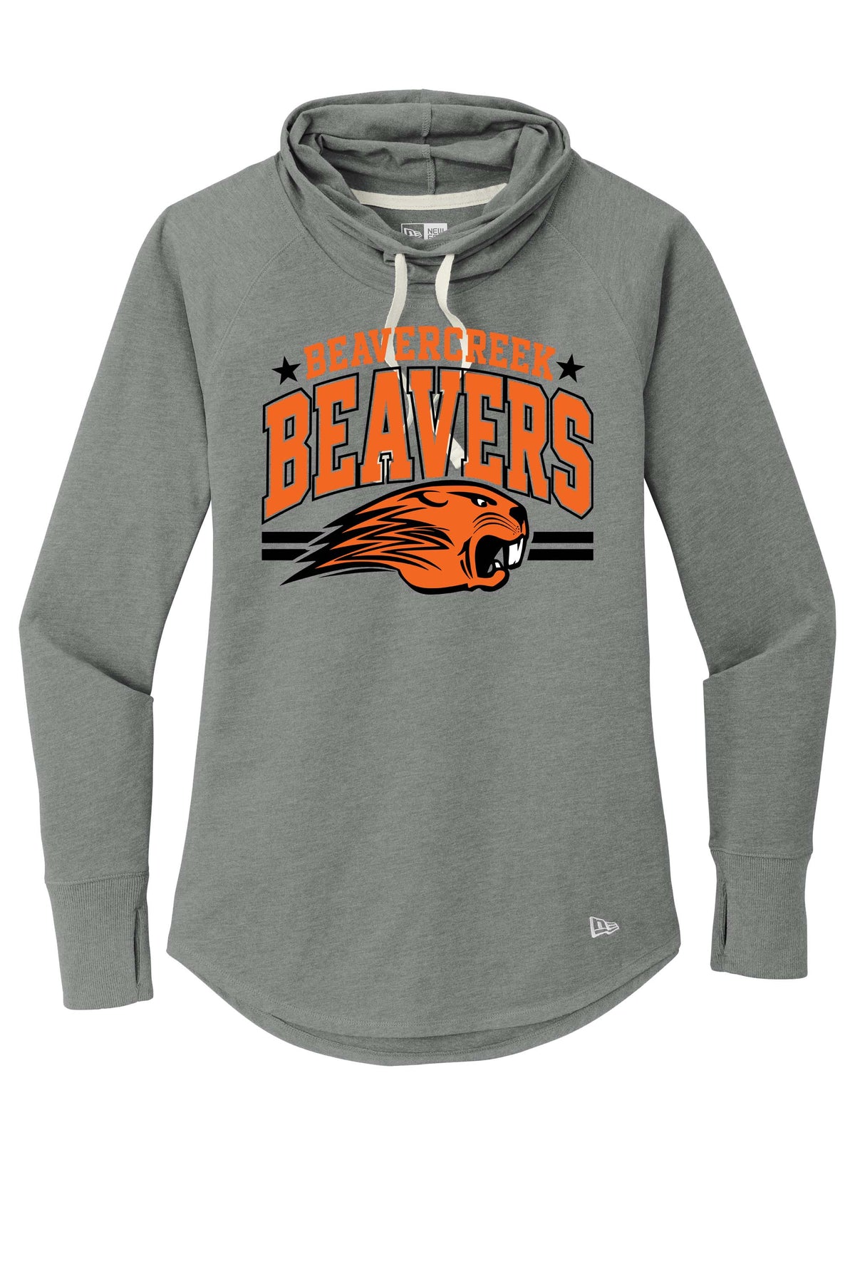 Beavercreek High School Beaver New Era ® Women's Sueded Cotton Blend Cowl Tee