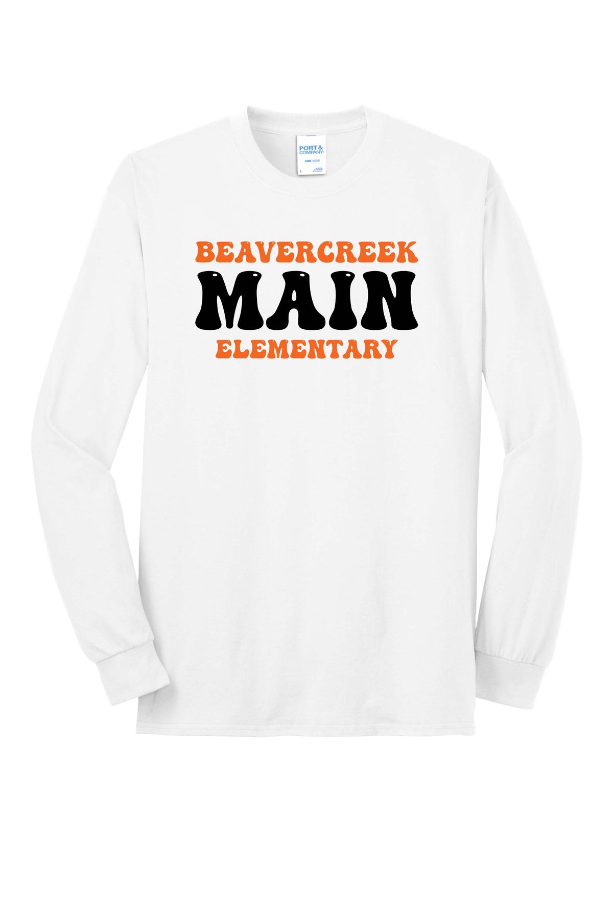 Main Elementary Bubble Port & Co® Long Sleeve Core Blend Tee (ready 11/30)