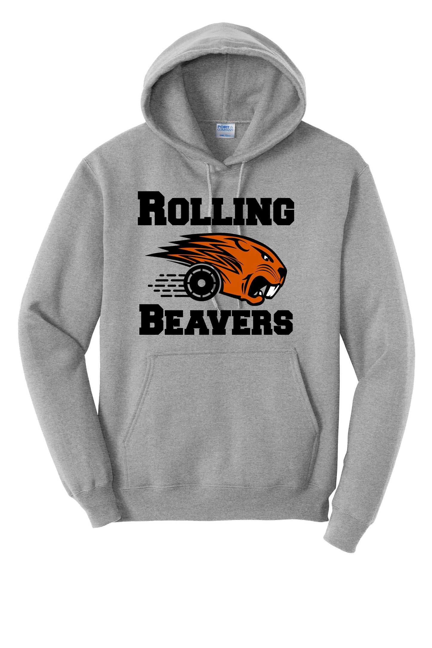 Rolling Beavers Port & Company® Core Fleece Pullover Hooded Sweatshirt (ready 12/02)