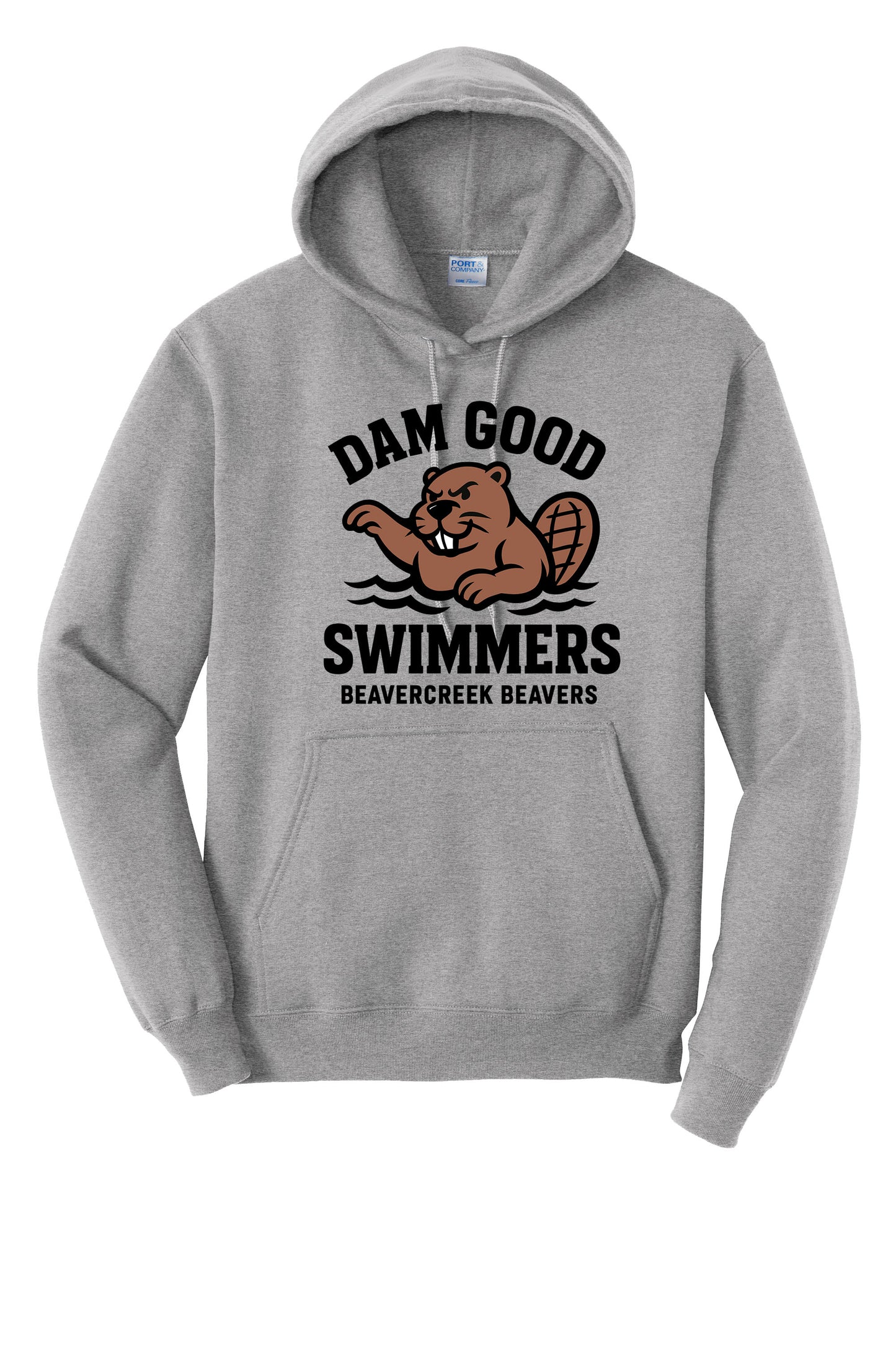 Beavercreek Dam Good Swimmer Port & Company® Core Fleece Pullover Hooded Sweatshirt (Pre Order)