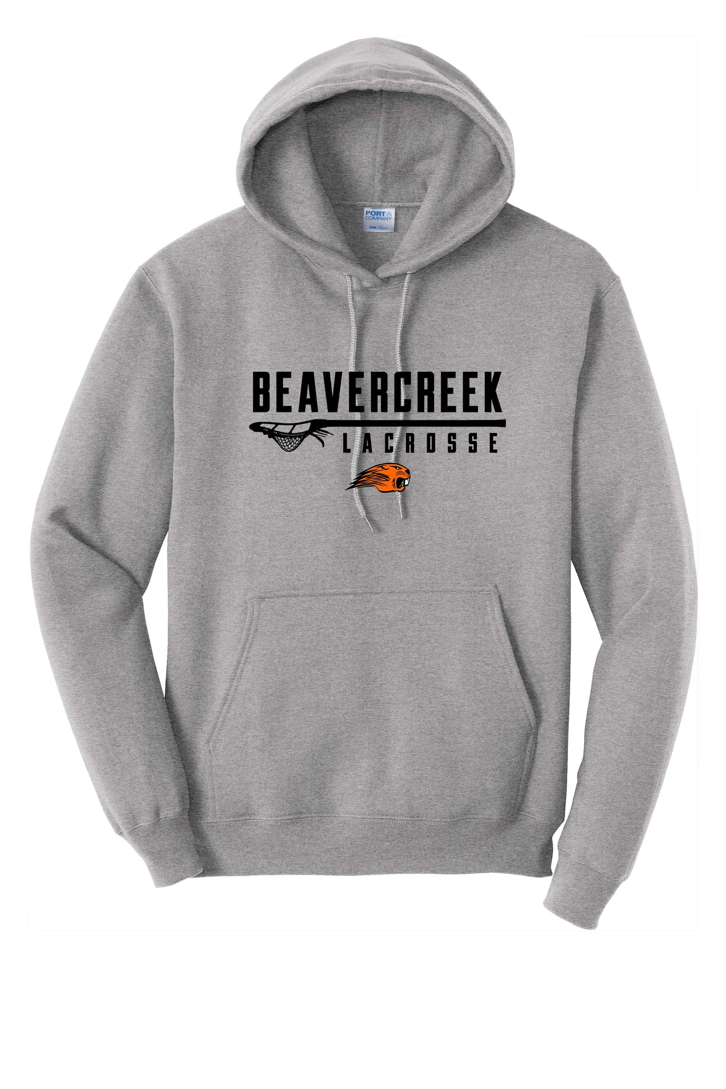 Beavercreek Lacrosse Stick YOUTH Port & Company® Core Fleece Pullover Hooded Sweatshirt (ready 5/2)