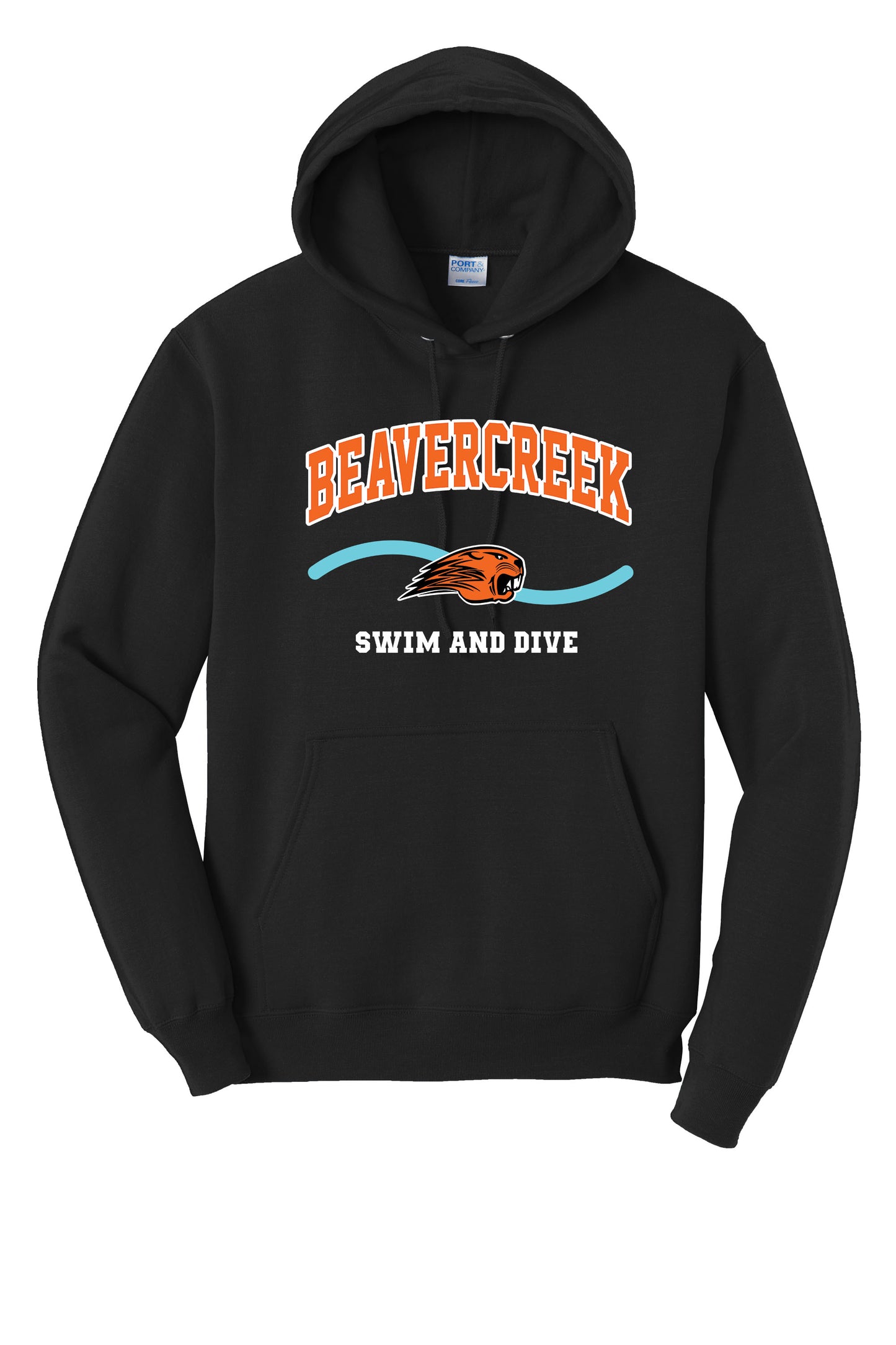 Beavercreek Swim and Dive Port & Company® Core Fleece Pullover Hooded Sweatshirt (Pre Order)