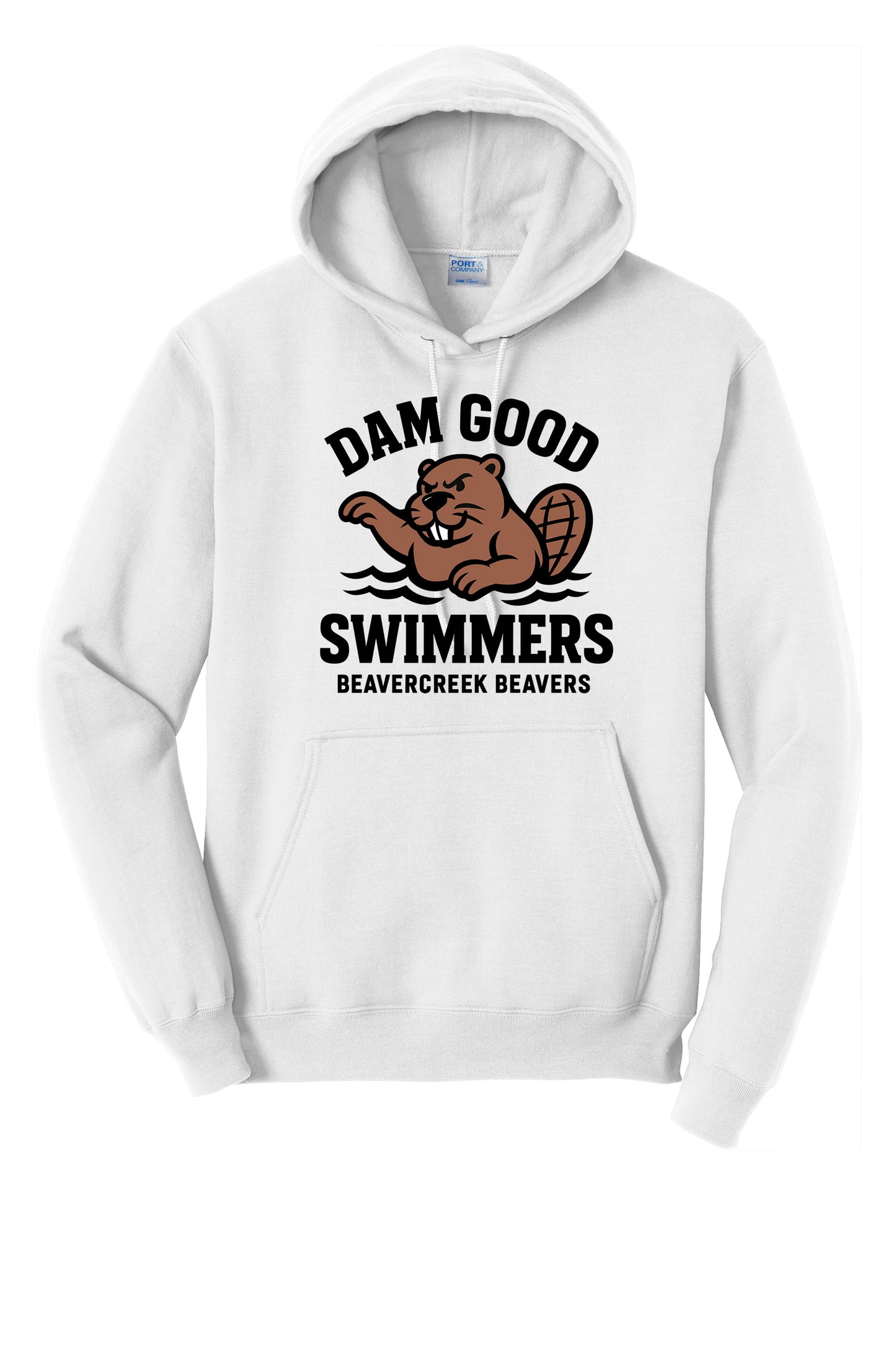 Beavercreek Dam Good Swimmer Port & Company® Core Fleece Pullover Hooded Sweatshirt (Pre Order)