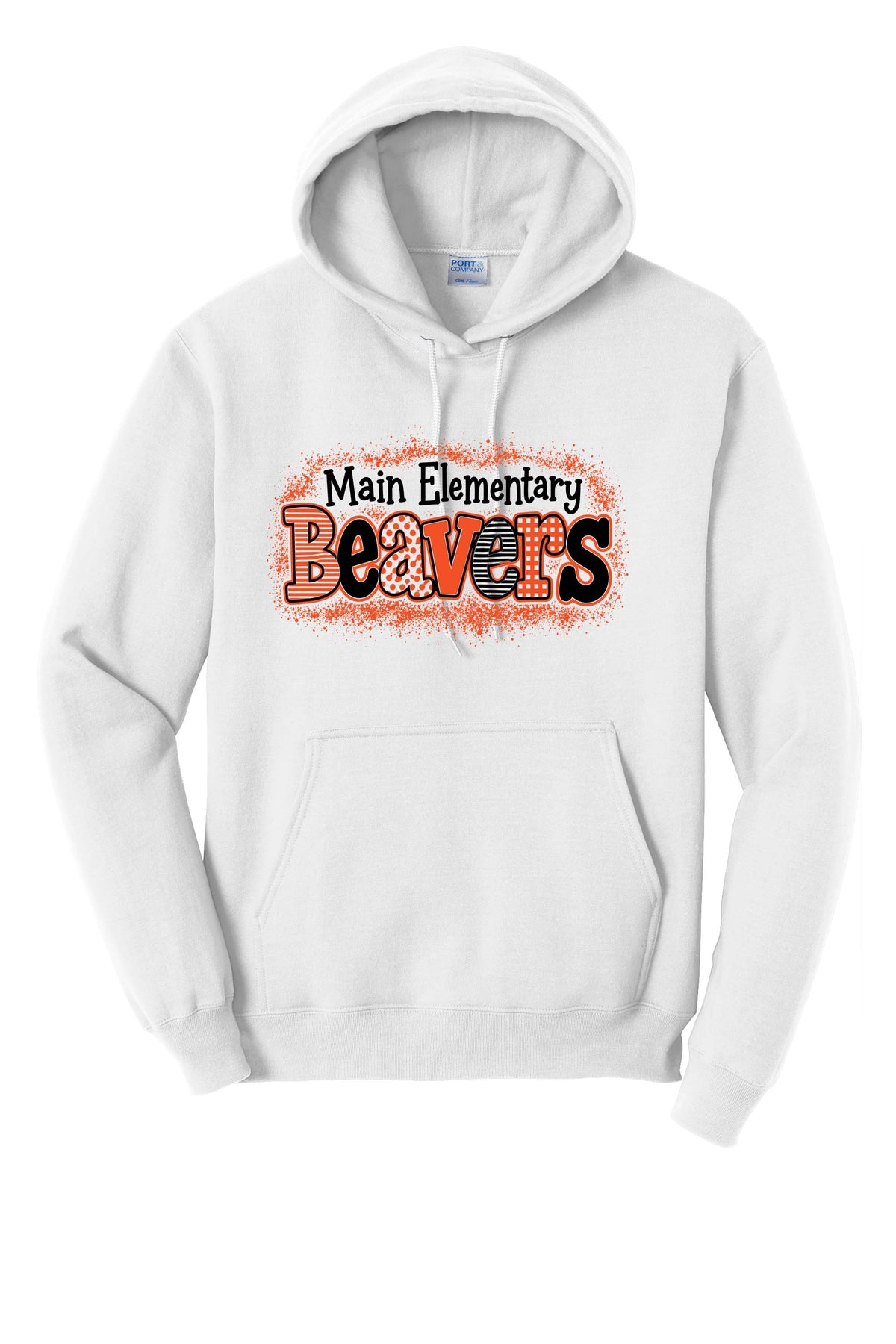 Main Elementary Beavers Port & Company® Core Fleece Pullover Hooded Sweatshirt (Ready 11/30)