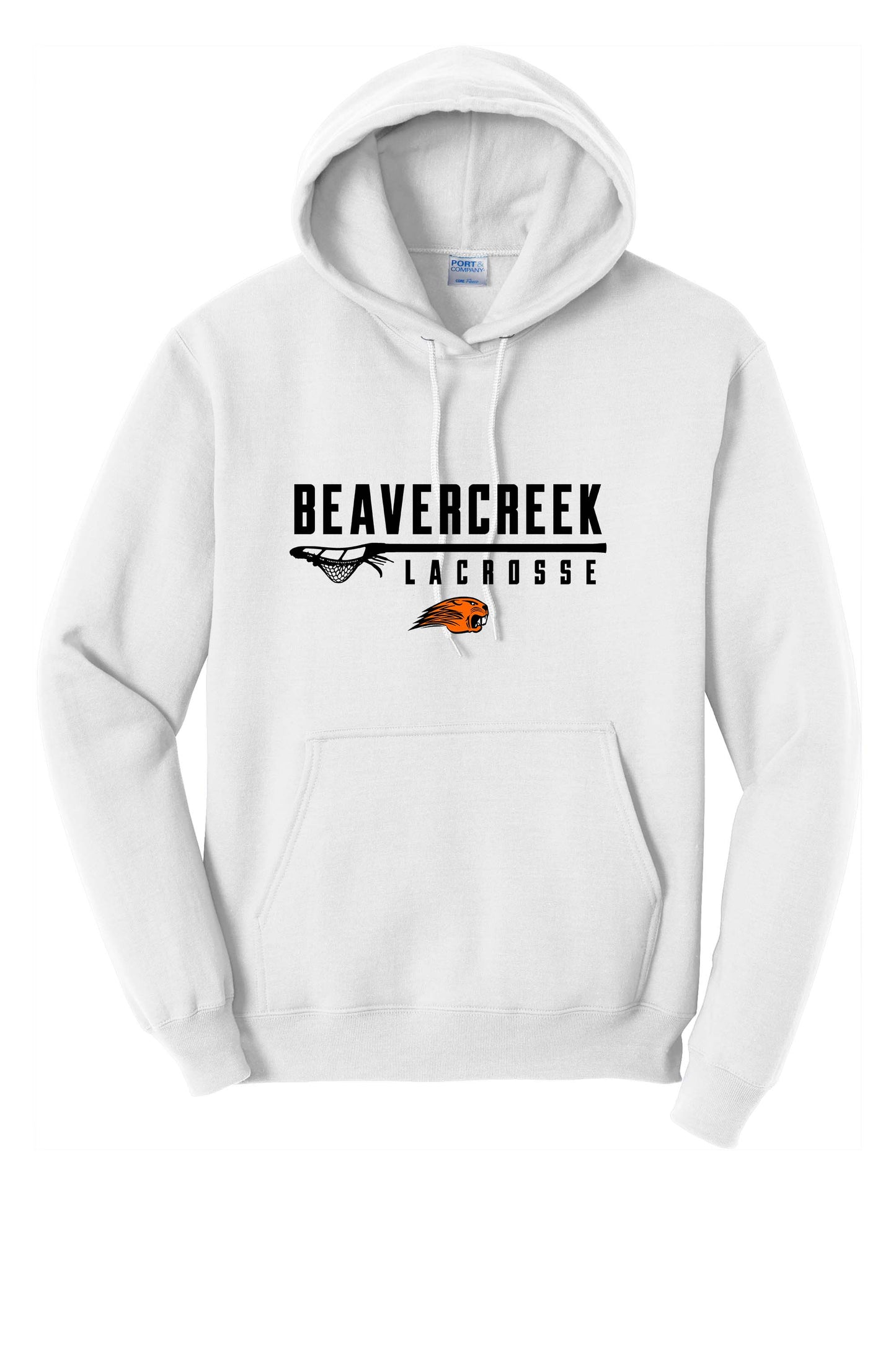 Beavercreek Lacrosse Stick YOUTH Port & Company® Core Fleece Pullover Hooded Sweatshirt (ready 5/2)