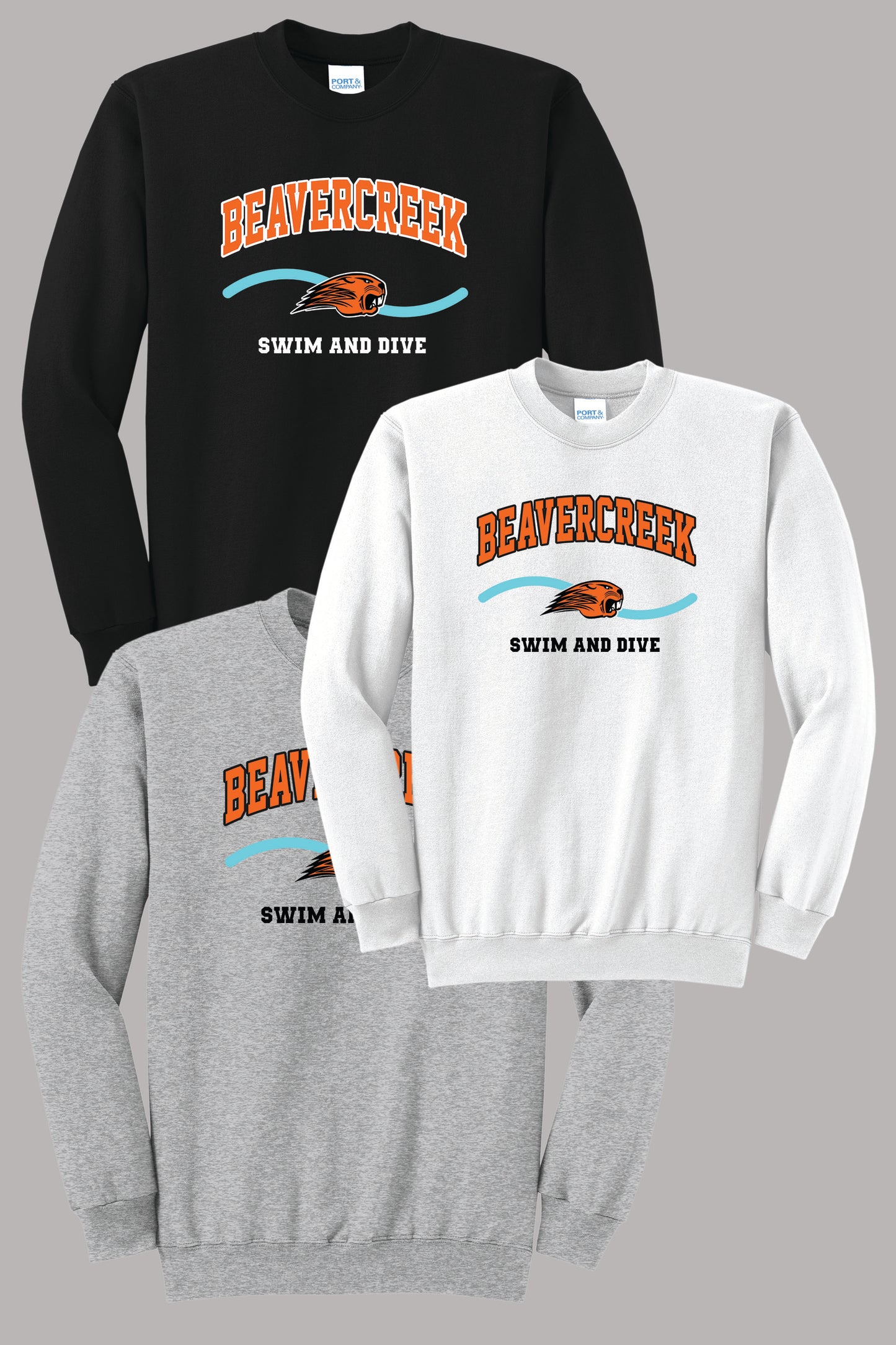 Beavercreek Swim and Dive Port & Company® Core Fleece Crewneck Sweatshirt (Pre Order)