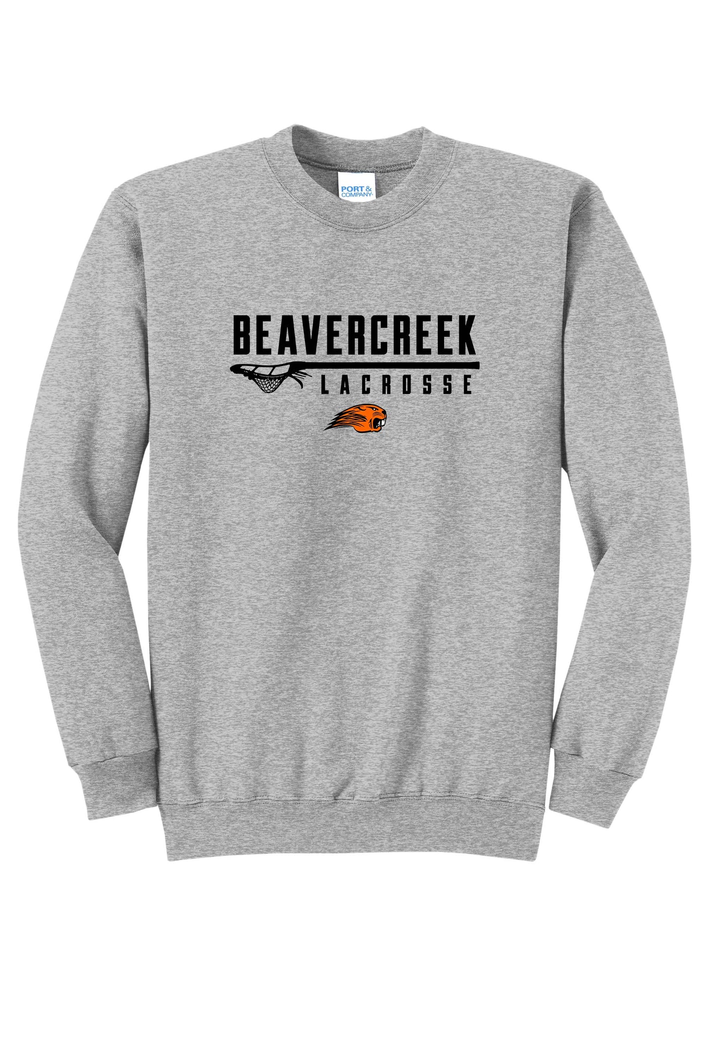 Beavercreek Lacrosse Stick YOUTH Port & Company® Core Fleece Crewneck Sweatshirt (ready 5/2)