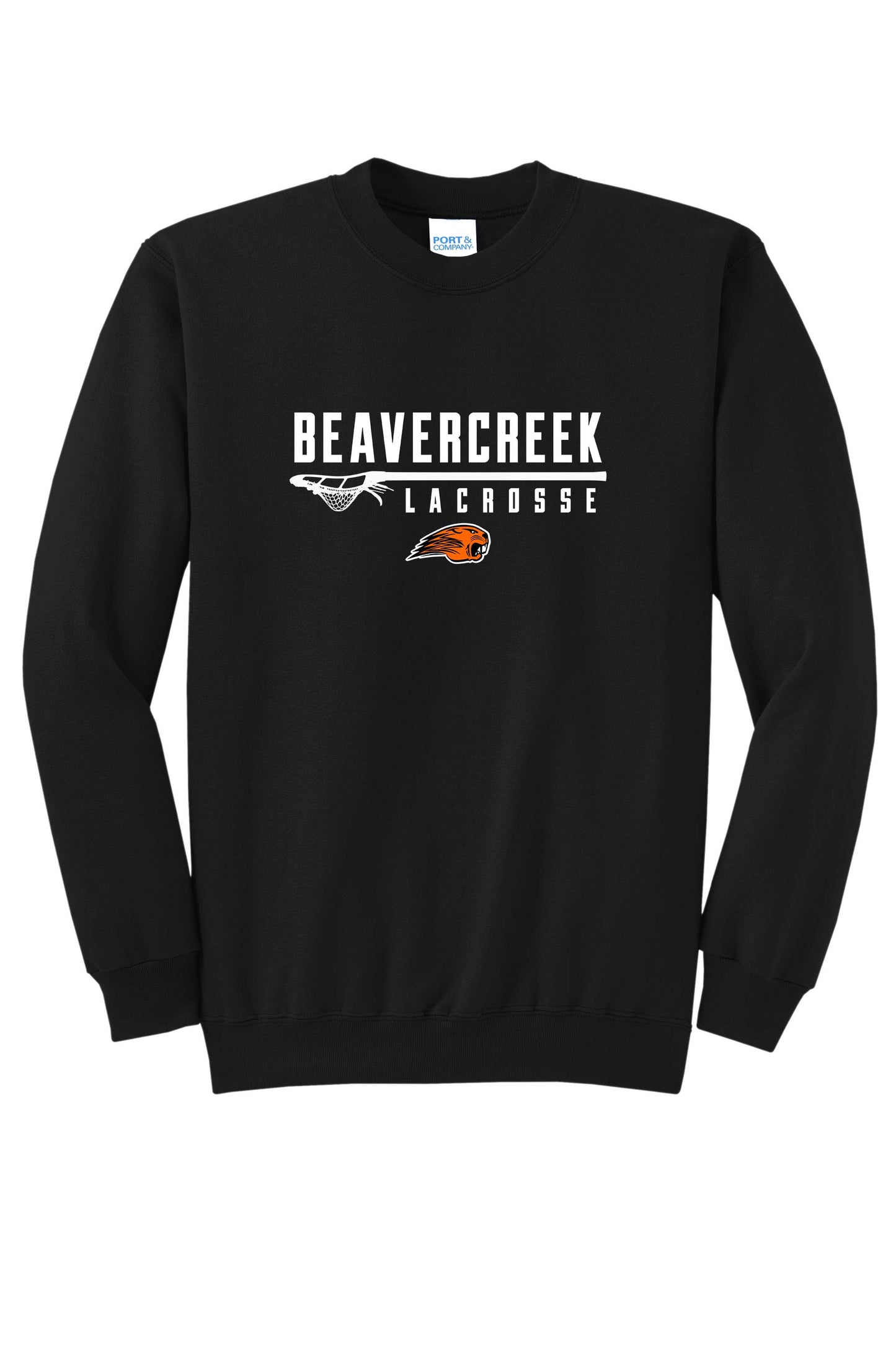 Beavercreek Lacrosse Stick YOUTH Port & Company® Core Fleece Crewneck Sweatshirt (ready 5/2)