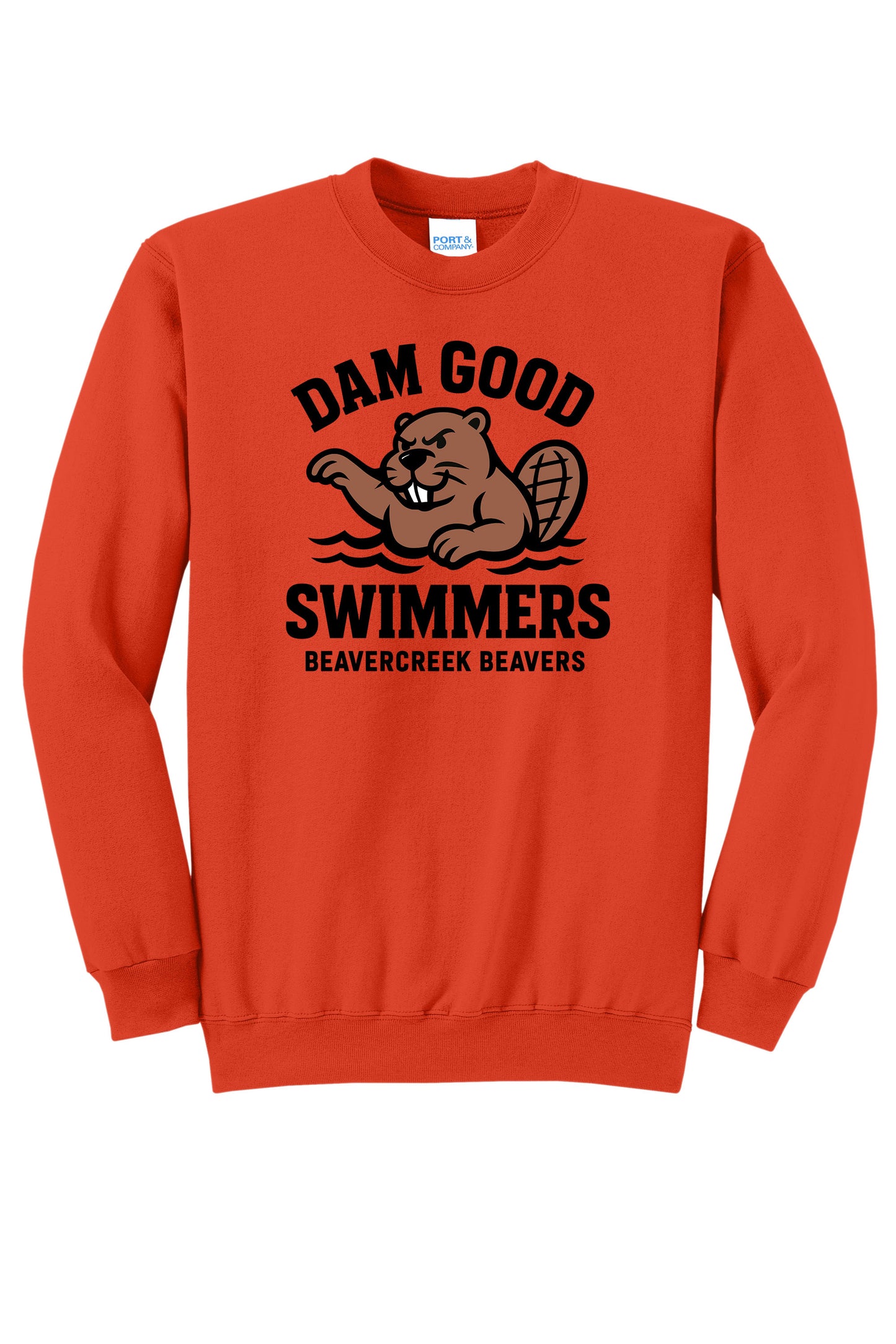 Beavercreek Dam Good Swimmer Port & Company® Core Fleece Crewneck Sweatshirt (Pre Order)