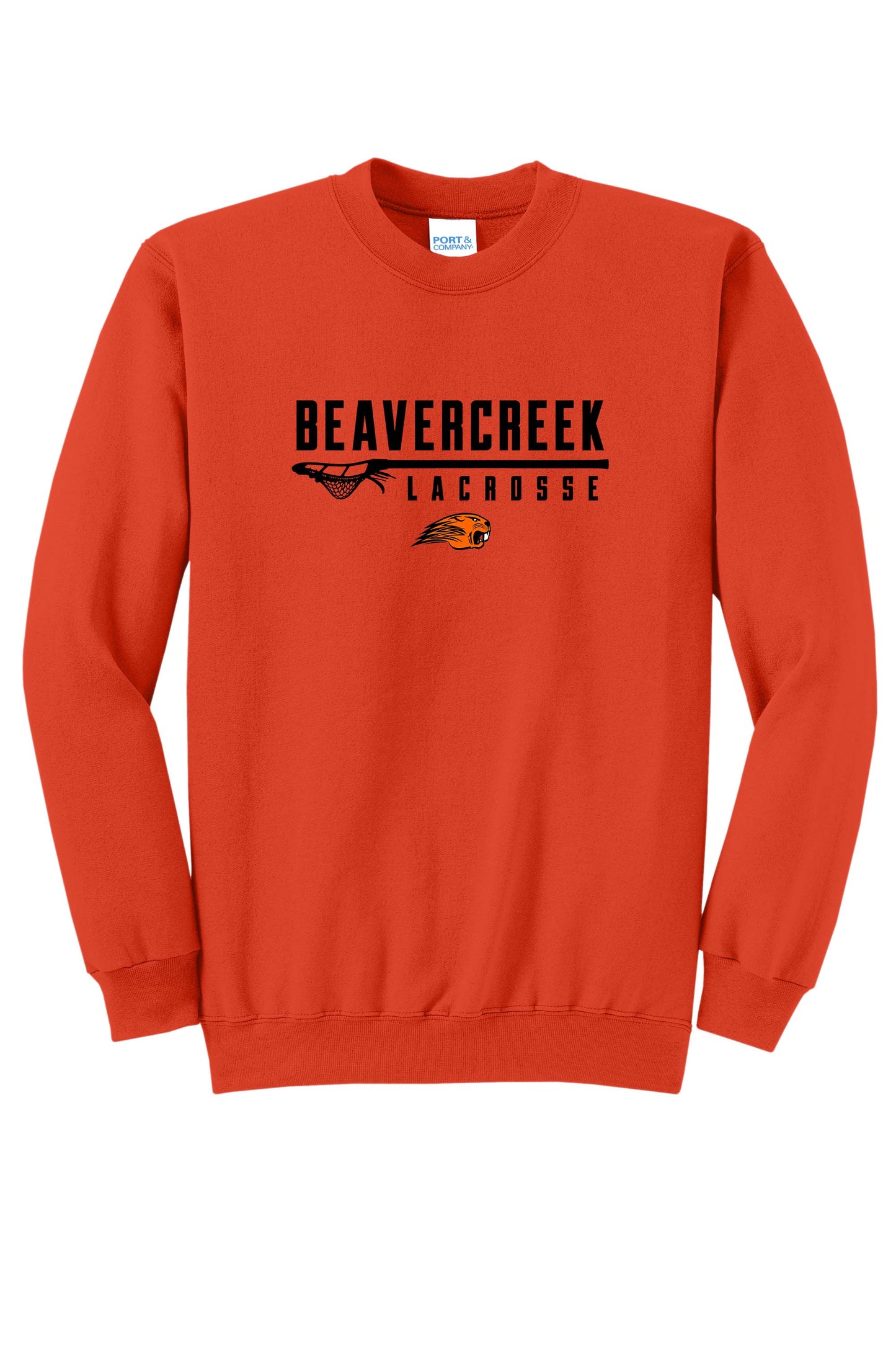 Beavercreek Lacrosse Stick Port & Company® Core Fleece Crewneck Sweatshirt (ready 5/2)