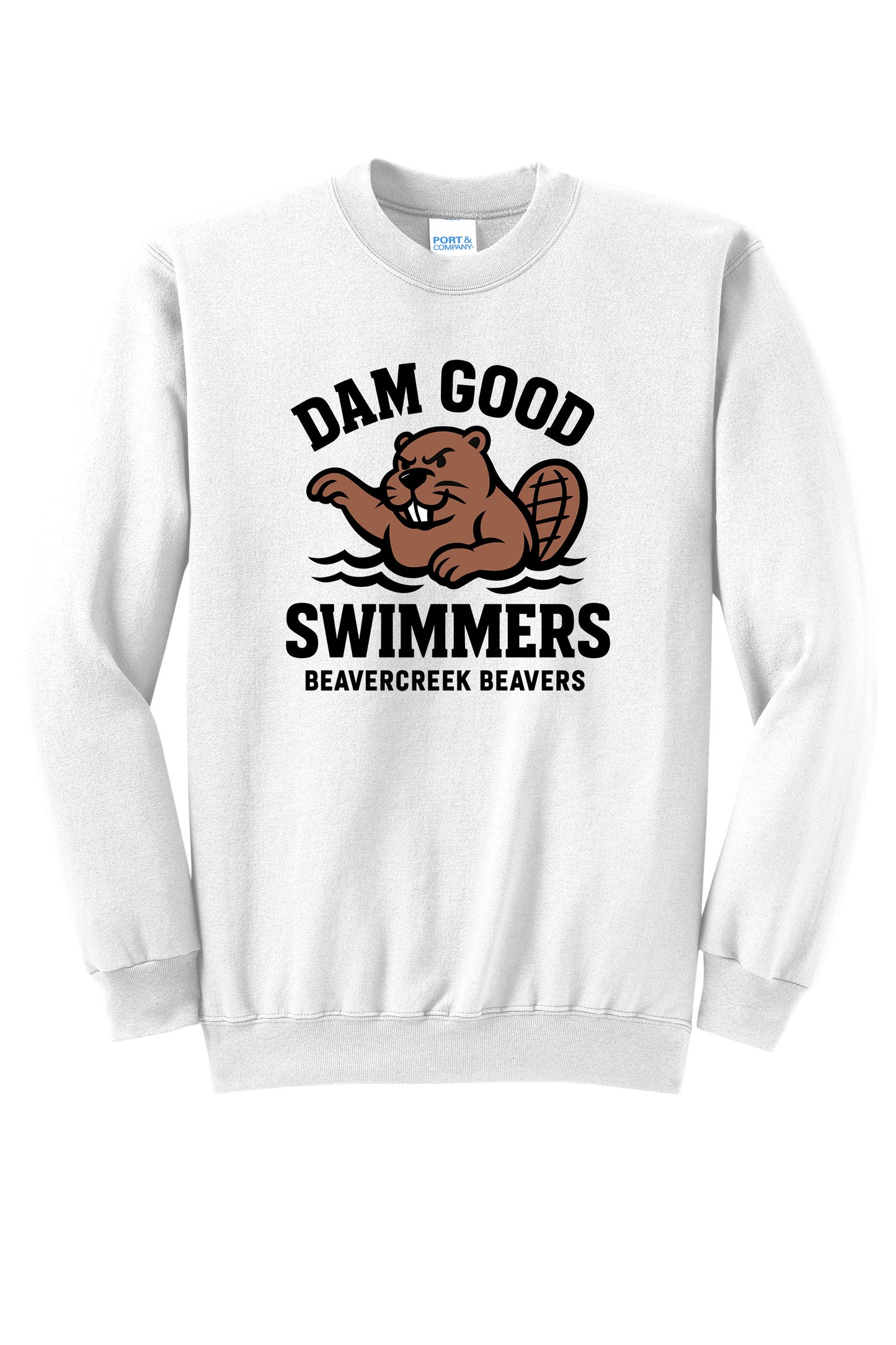 Beavercreek Dam Good Swimmer Port & Company® Core Fleece Crewneck Sweatshirt (Pre Order)