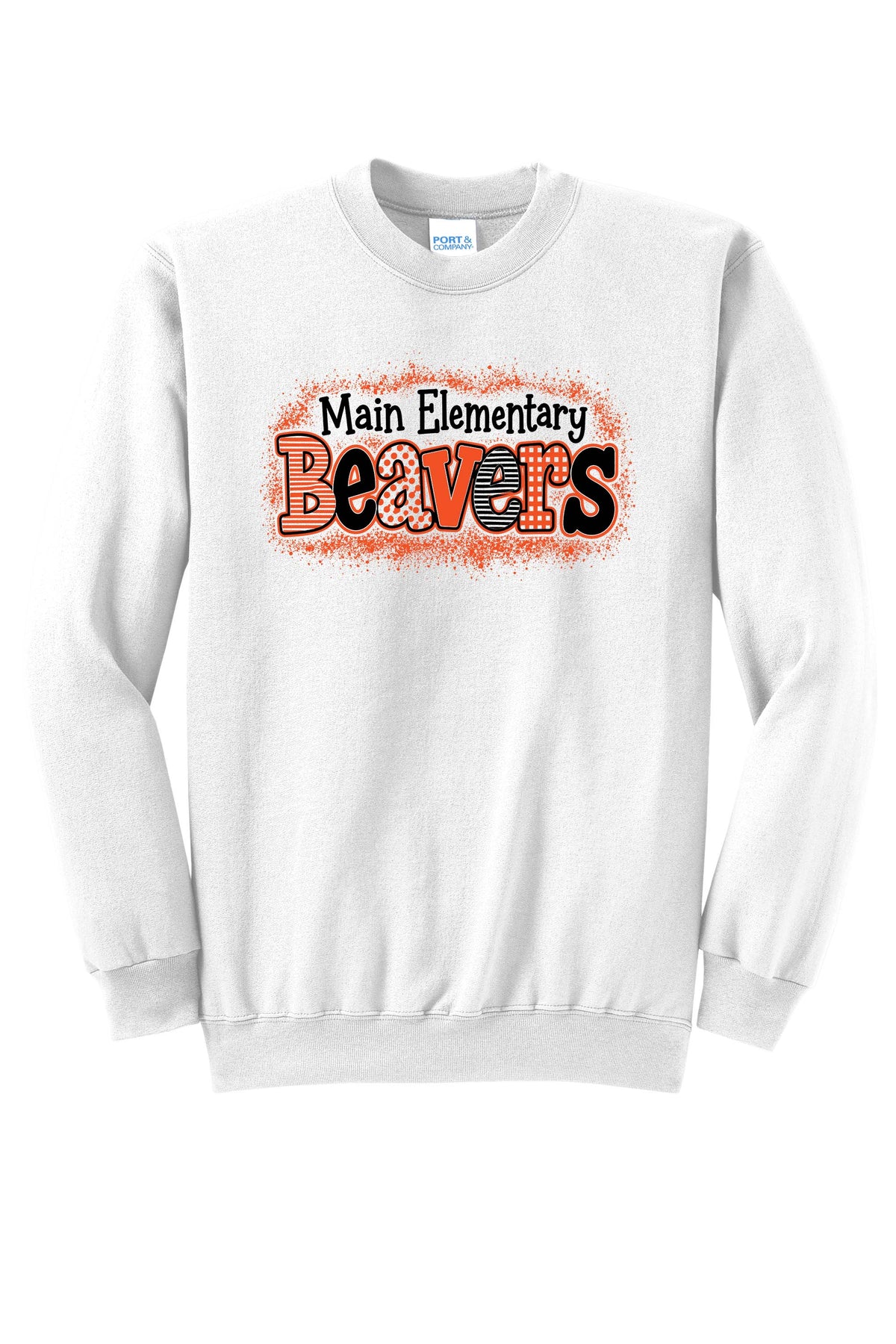 Main Elementary Beavers Port & Company® Core Fleece Crewneck Sweatshirt (Ready 11/30)