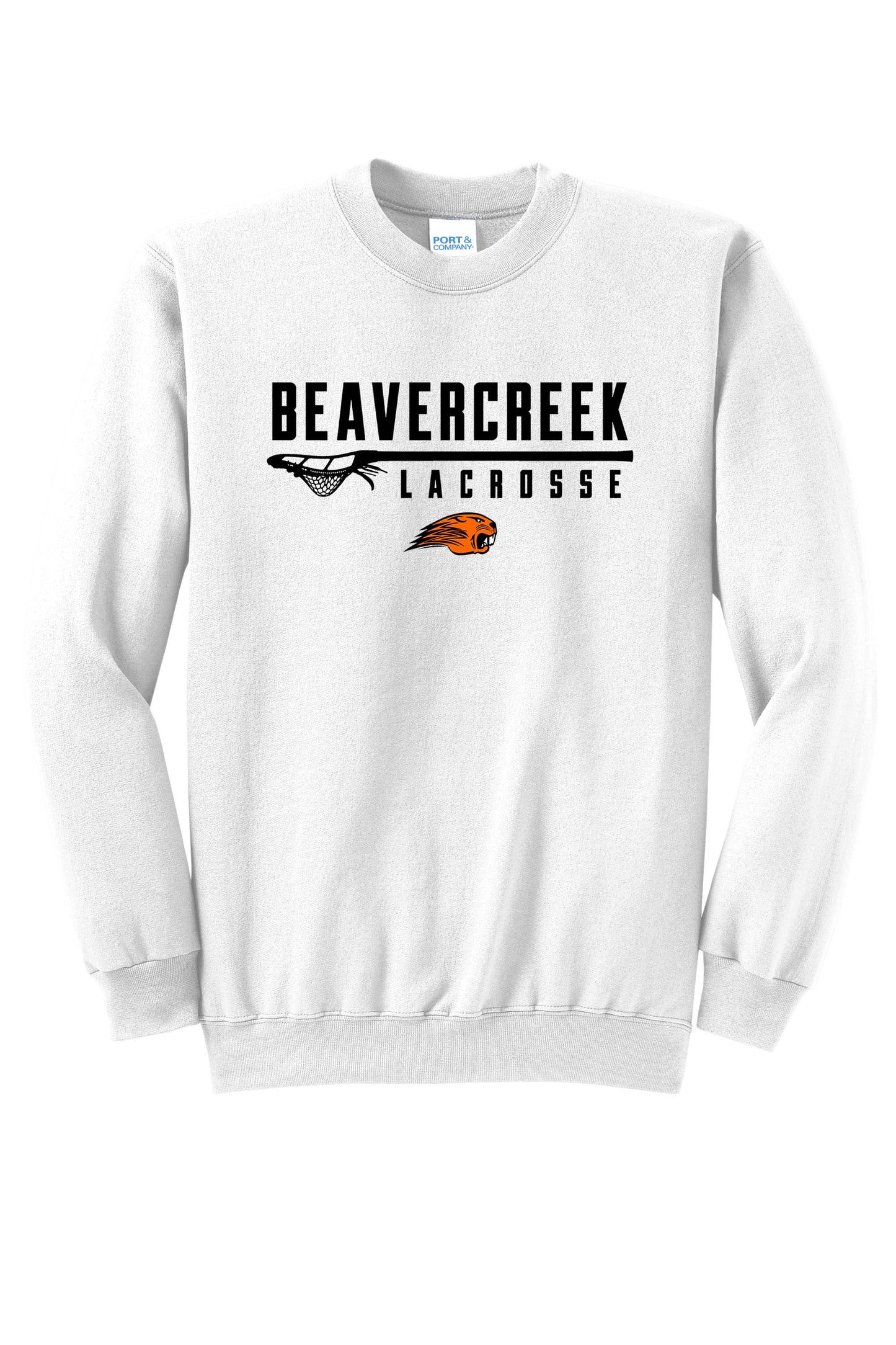 Beavercreek Lacrosse Stick YOUTH Port & Company® Core Fleece Crewneck Sweatshirt (ready 5/2)