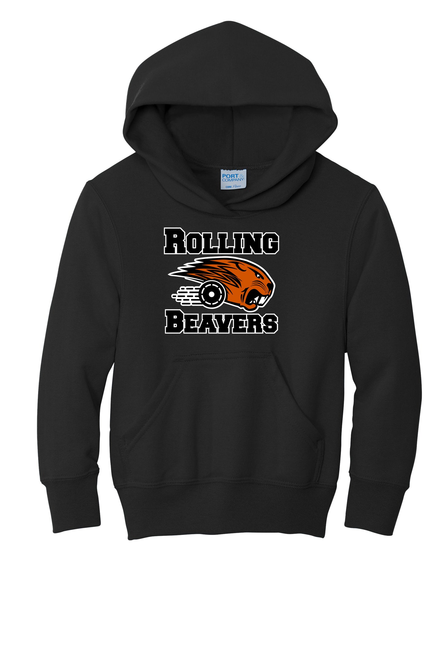 Rolling Beavers YOUTH Port & Company® Core Fleece Pullover Hooded Sweatshirt (ready 12/02)
