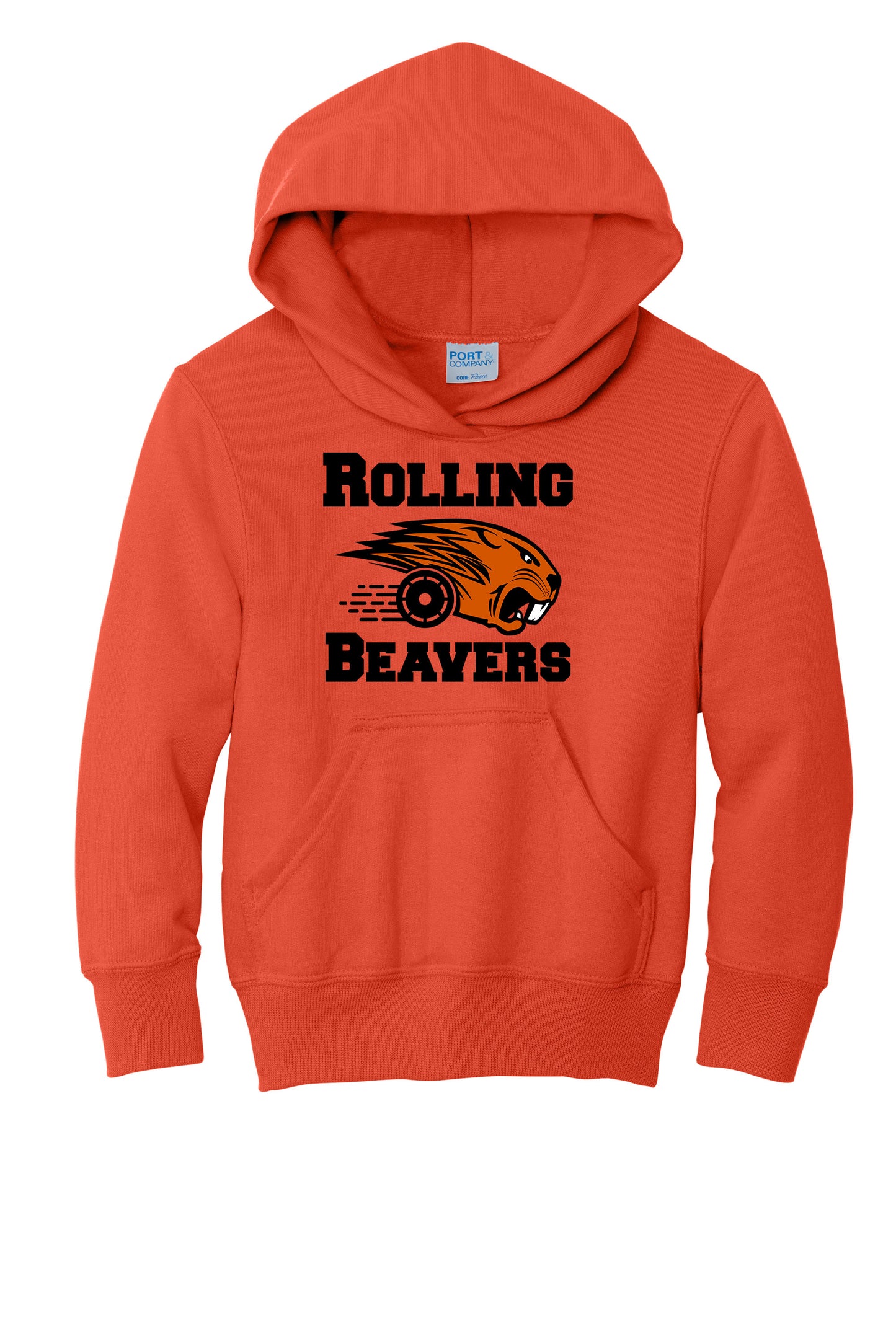 Rolling Beavers YOUTH Port & Company® Core Fleece Pullover Hooded Sweatshirt (ready 12/02)
