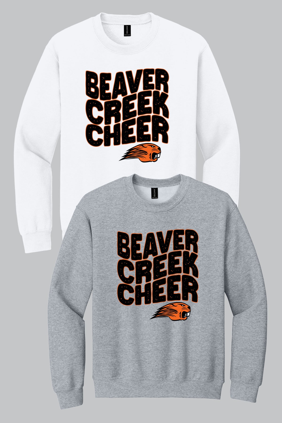 Beavercreek Cheer Stacked Gildan® Heavy Blend™ Crewneck Sweatshirt (Ready 11/24)