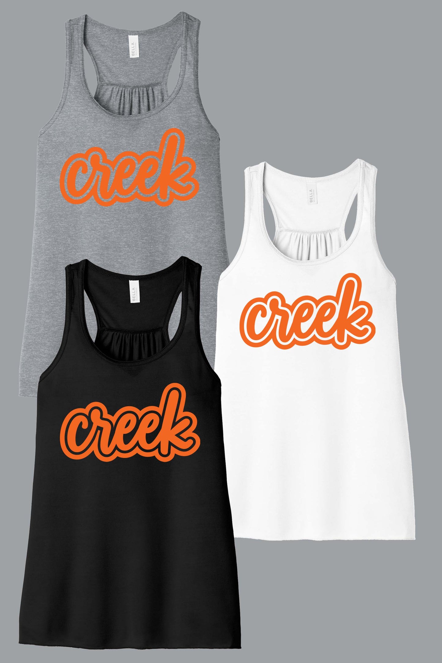 Creek Script BELLA+CANVAS® Women’s Flowy Racerback Tank (ready 8/12)