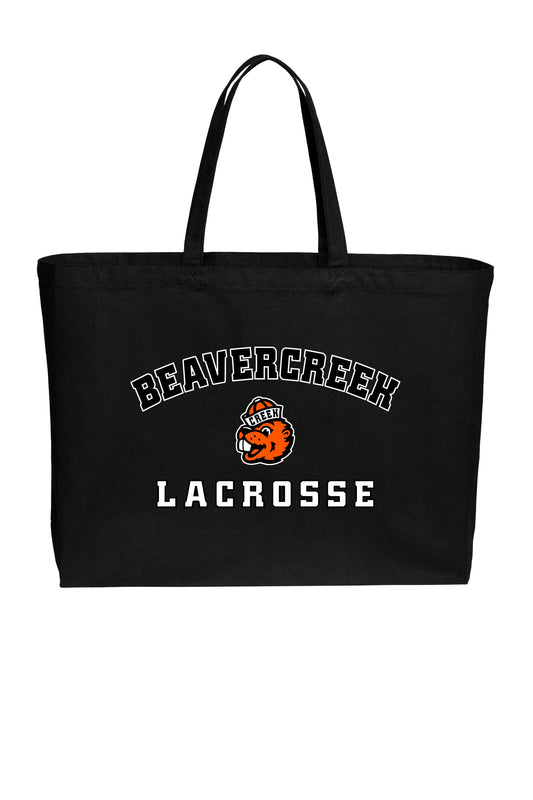 Beavercreek Lacrosse Retro Beaver Cotton Canvas Jumbo Tote  (Ready 3/18)