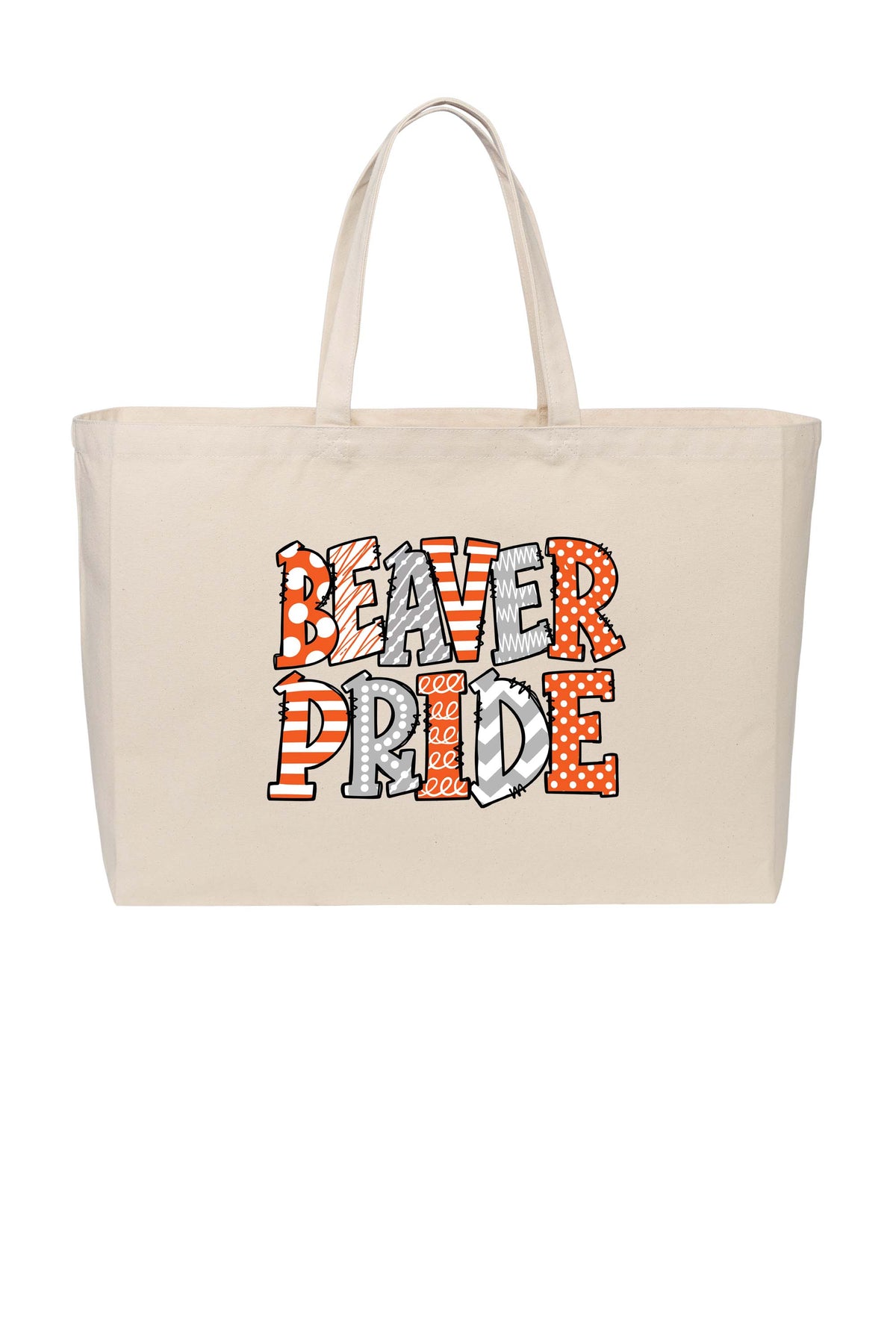 Beavercreek High School Pride Cotton Canvas Jumbo Tote