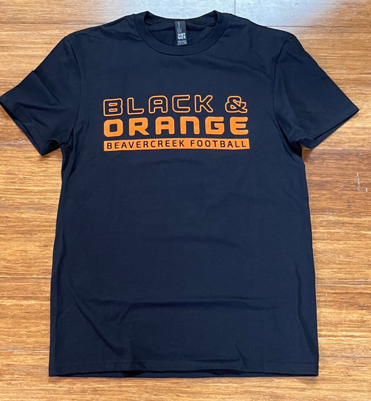 Beavercreek Football Black & Orange T-Shirt