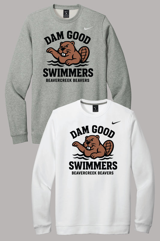 Beavercreek Dam Good Swimmer Nike Club Fleece Crew (Pre Order)