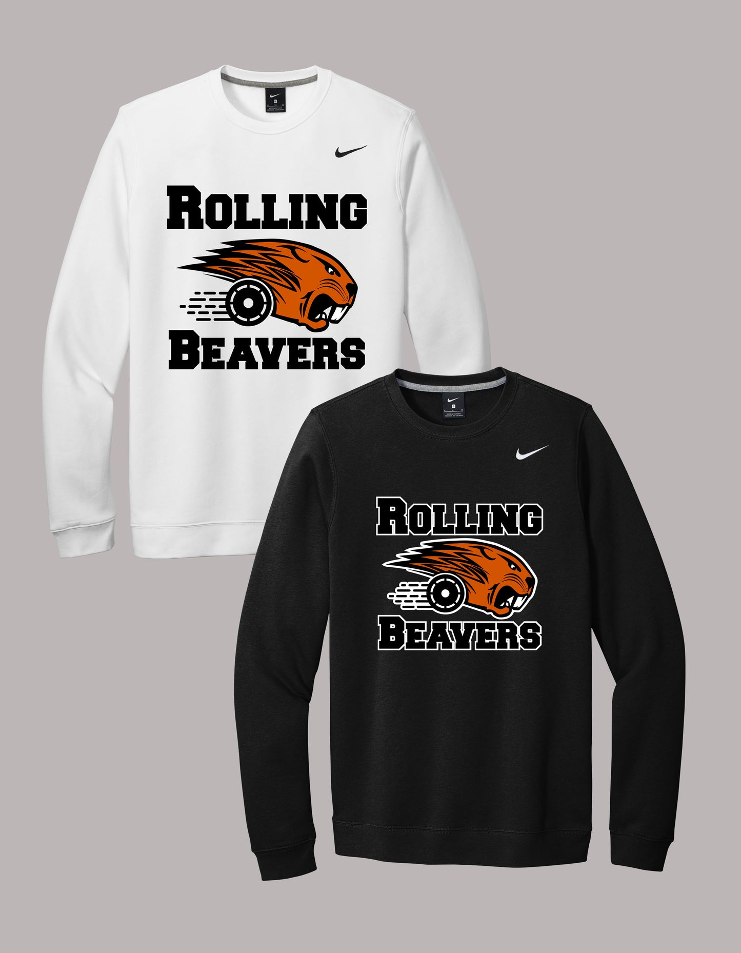 Rolling Beavers Nike Club Fleece Crew (ready 12/13)