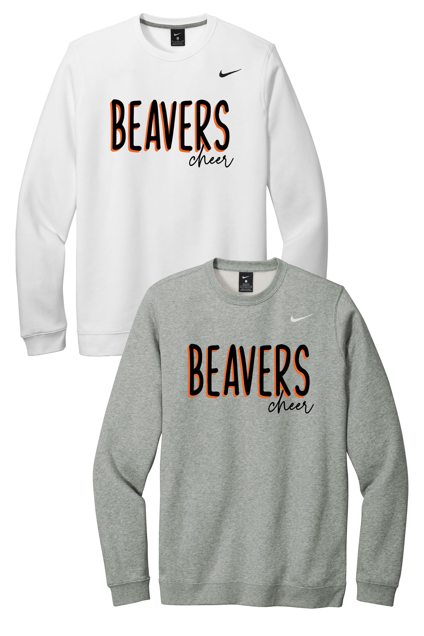Beavers Cheer Nike Club Fleece Crew (Ready 7/6)