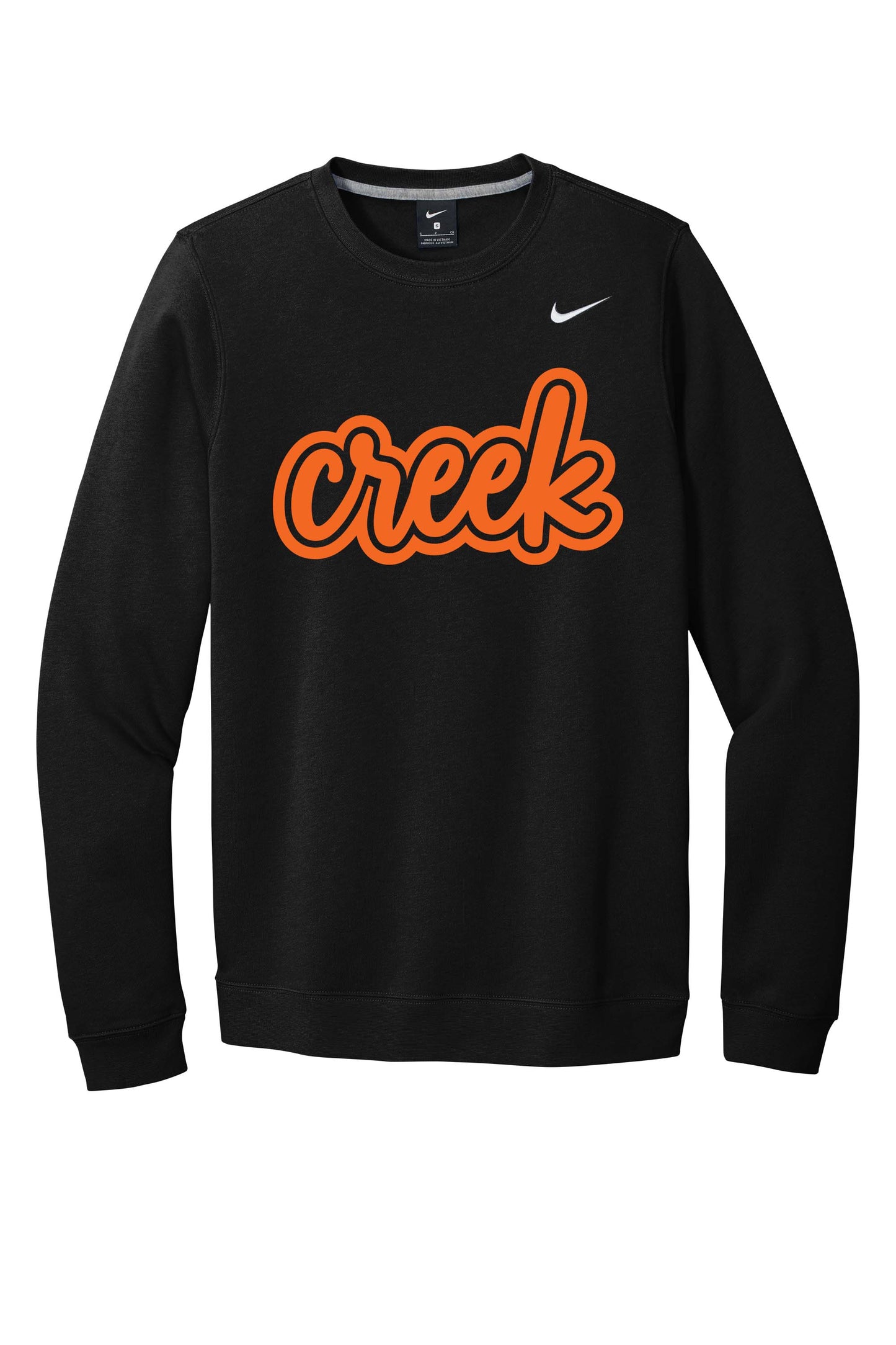 Creek Script Nike Club Fleece Crew (Ready 8/12)