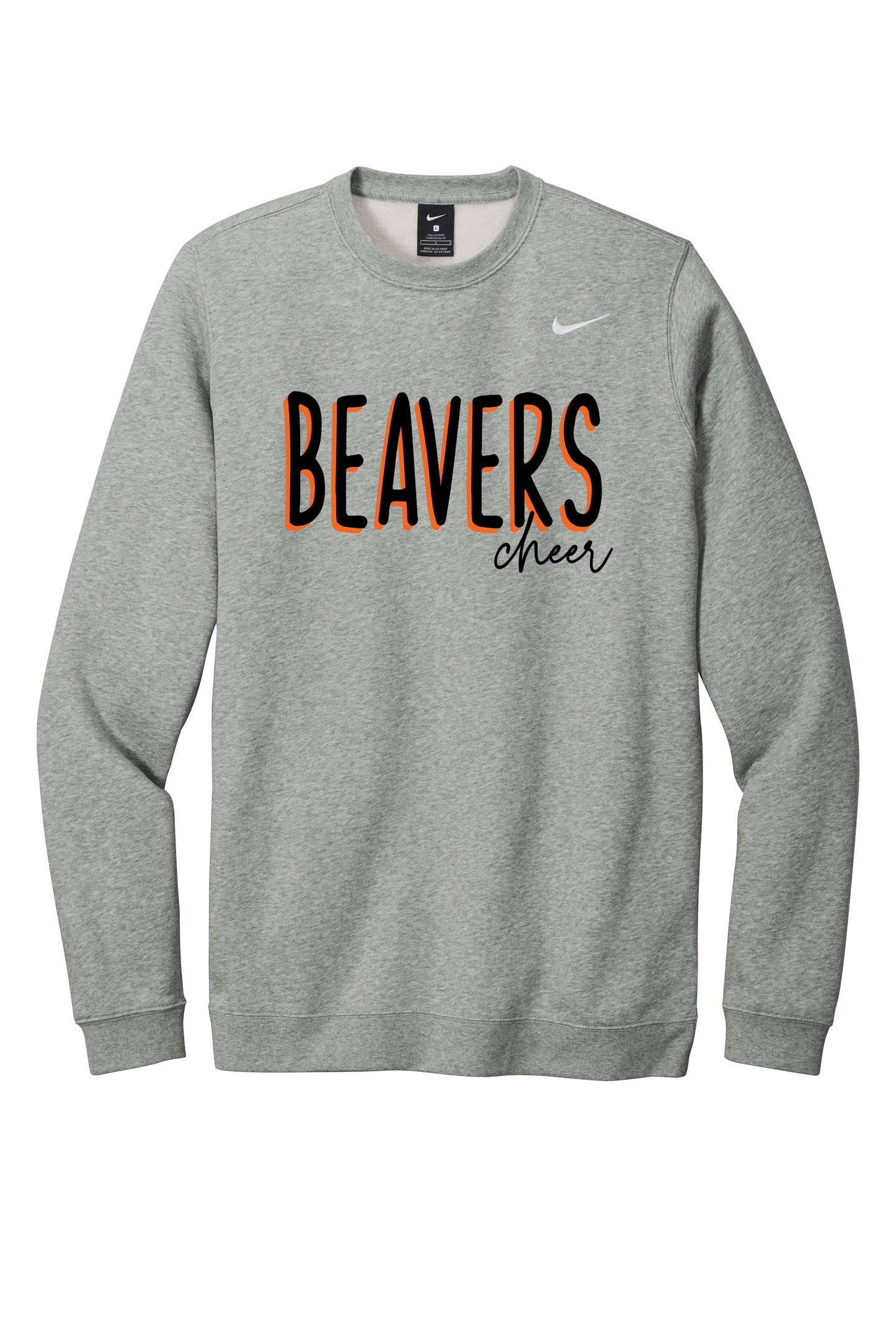 Beavers Cheer Nike Club Fleece Crew (Ready 7/6)