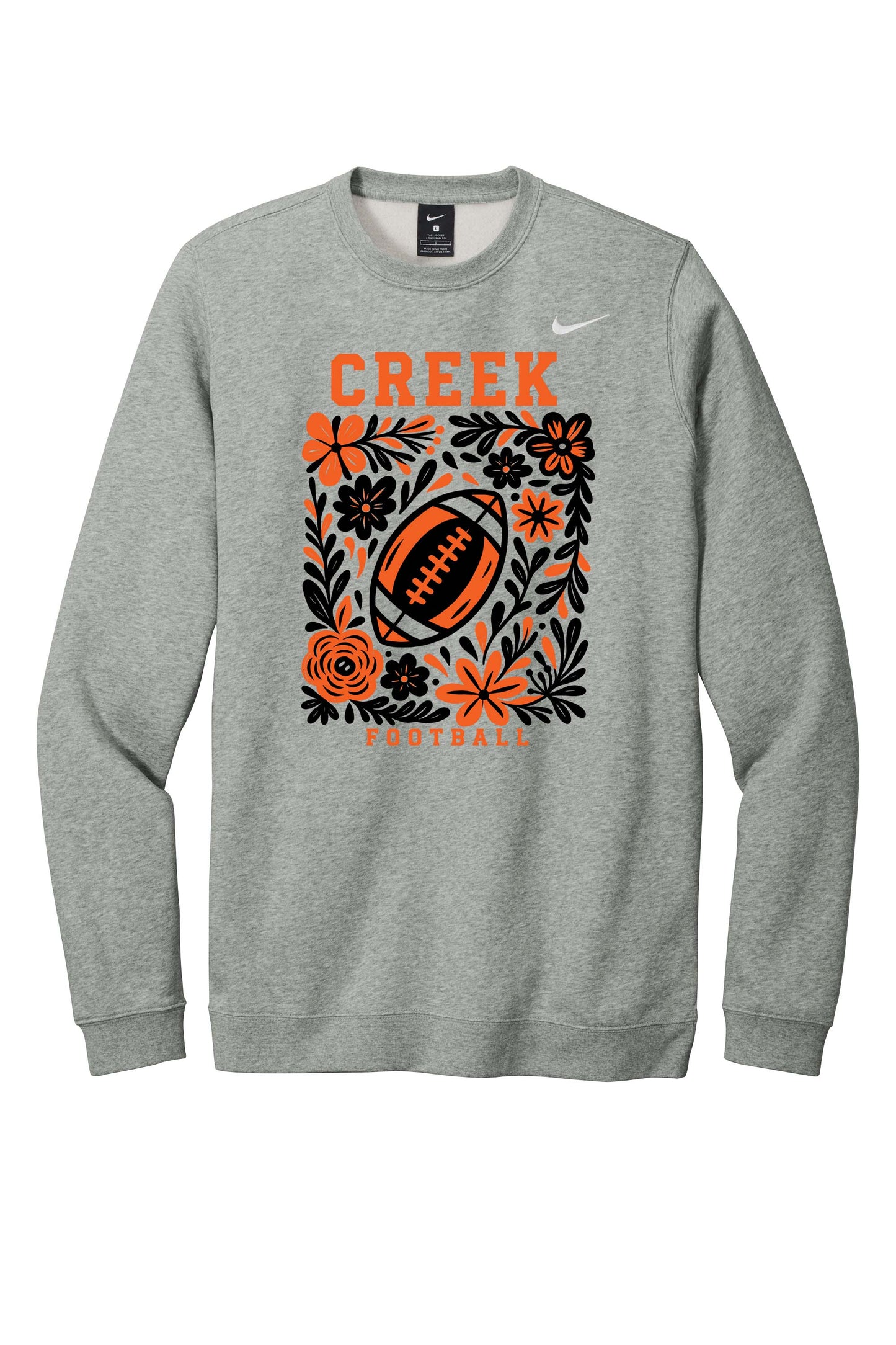 Beavercreek Floral Nike Club Fleece Crew (Ready 8/12)