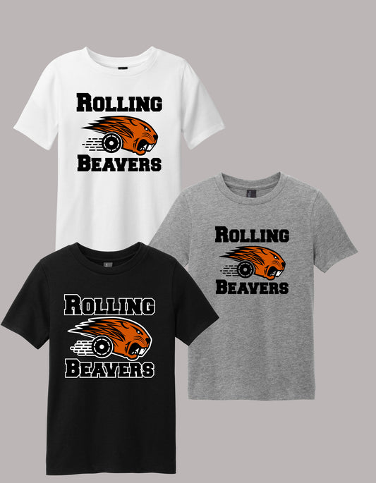 Rolling Beavers YOUTH District® Perfect Blend® CVC Tee (ready 12/02)