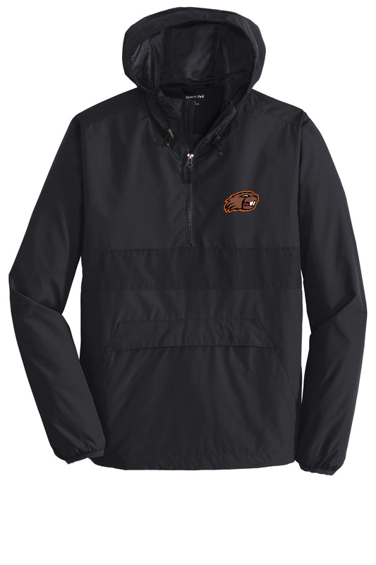 Eager Beaver Embroidered Zipped Pocket Anorak