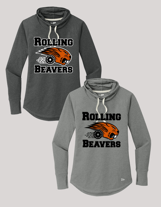 Rolling Beavers New Era ® Women's Sueded Cotton Blend Cowl Tee (ready 12/02)