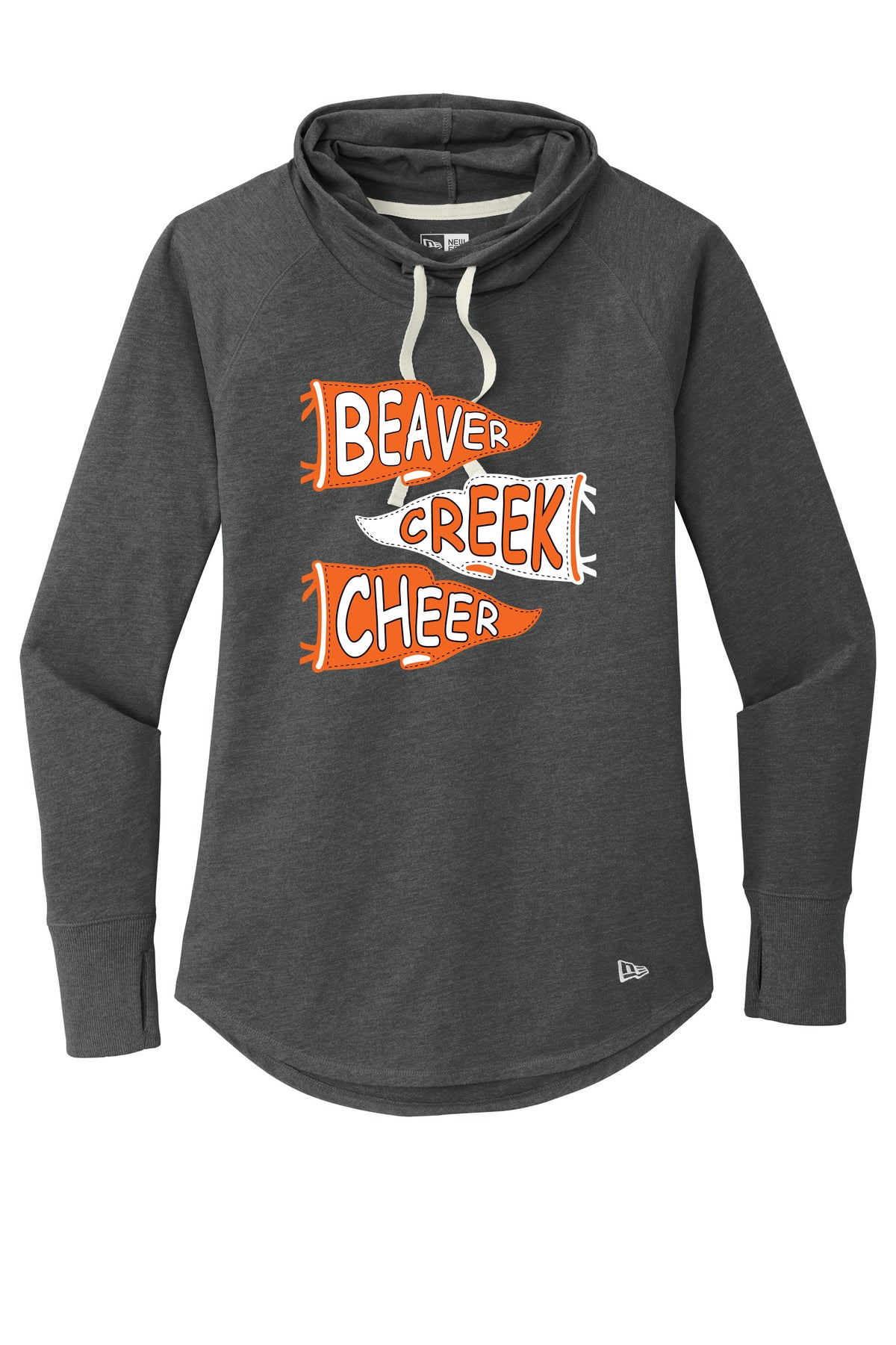 Beavercreek Cheer Pennant New Era ® Women's Sueded Cotton Blend Cowl Tee (Ready 11/24)