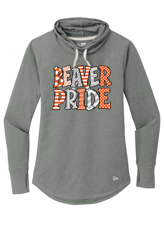 Beavercreek High School Pride New Era ® Women's Sueded Cotton Blend Cowl Tee