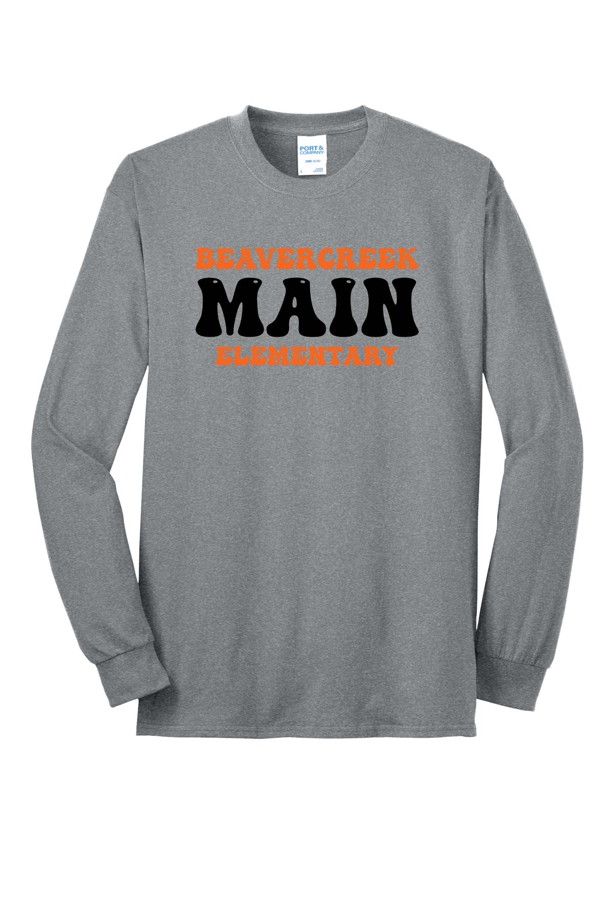 Main Elementary Bubble Port & Co® Long Sleeve Core Blend Tee (ready 11/30)
