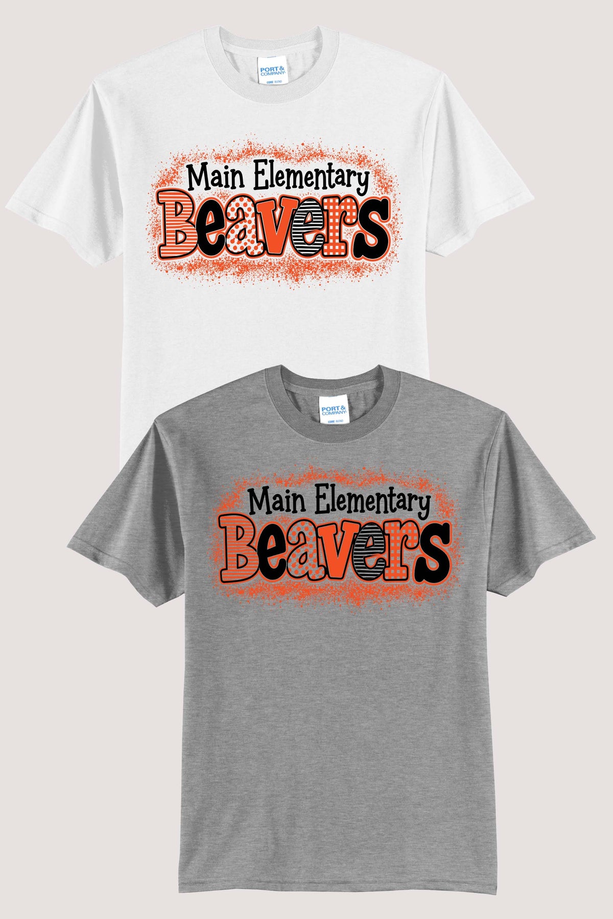 Main Elementary Beavers Port & Co® Core Blend Tee (ready 11/30)