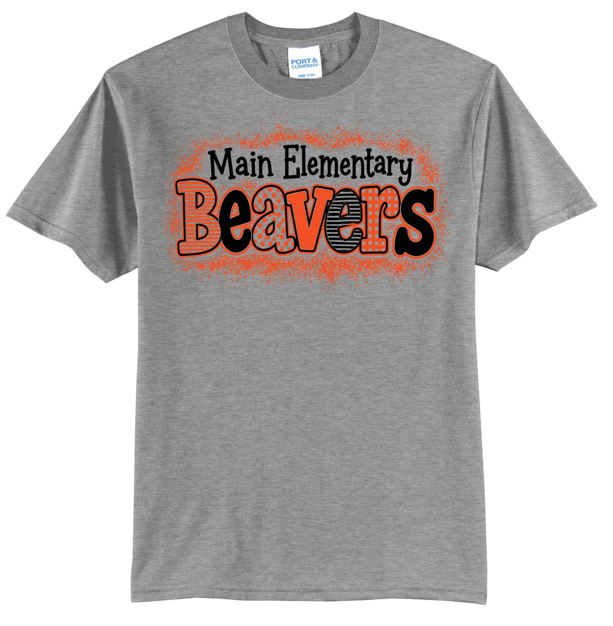 Main Elementary Beavers Port & Co® Core Blend Tee (ready 11/30)