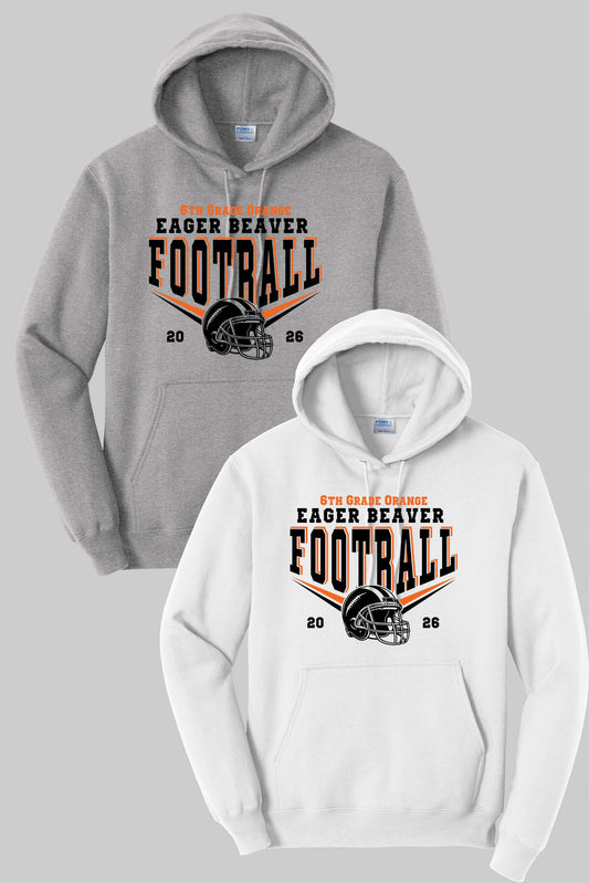 EB 6th Grade Orange Port & Company® Core Fleece Pullover Hooded Sweatshirt (Pre Sale)