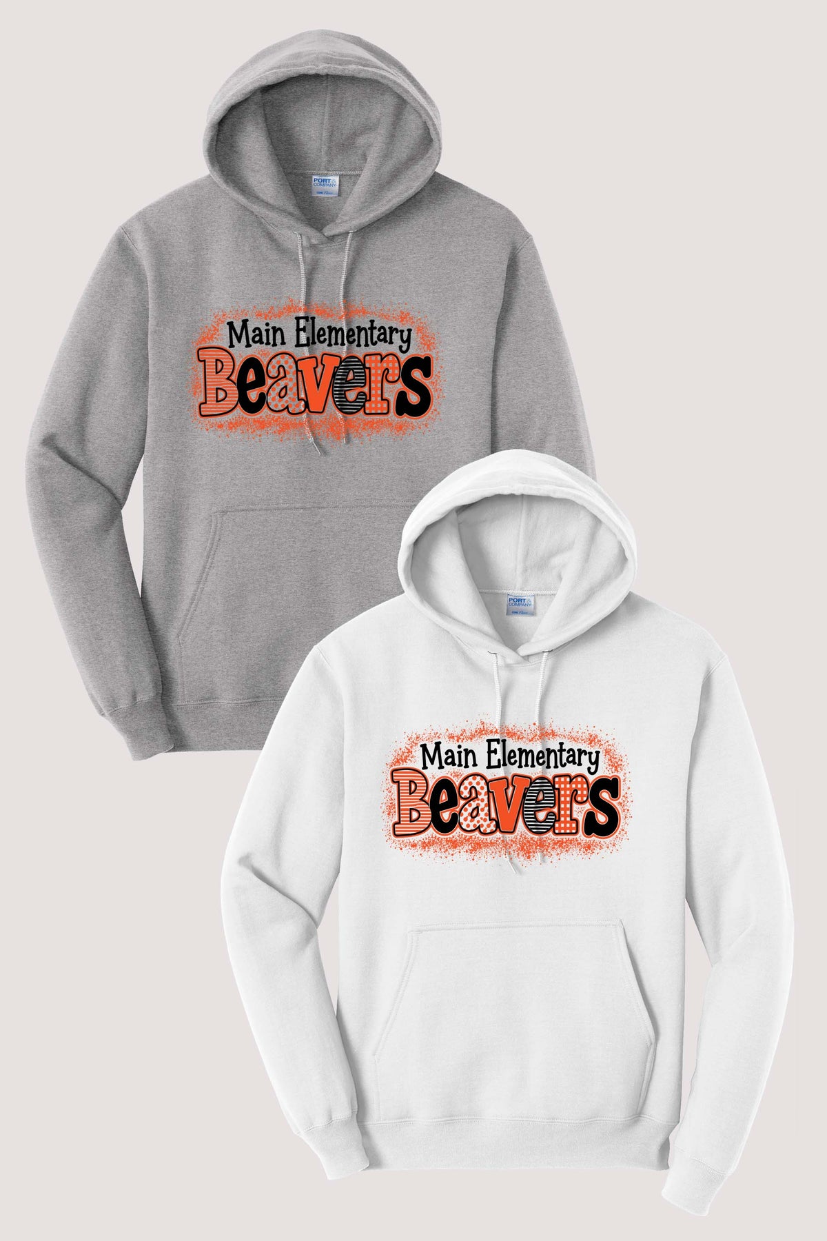 Main Elementary Beavers Port & Company® Core Fleece Pullover Hooded Sweatshirt (Ready 11/30)