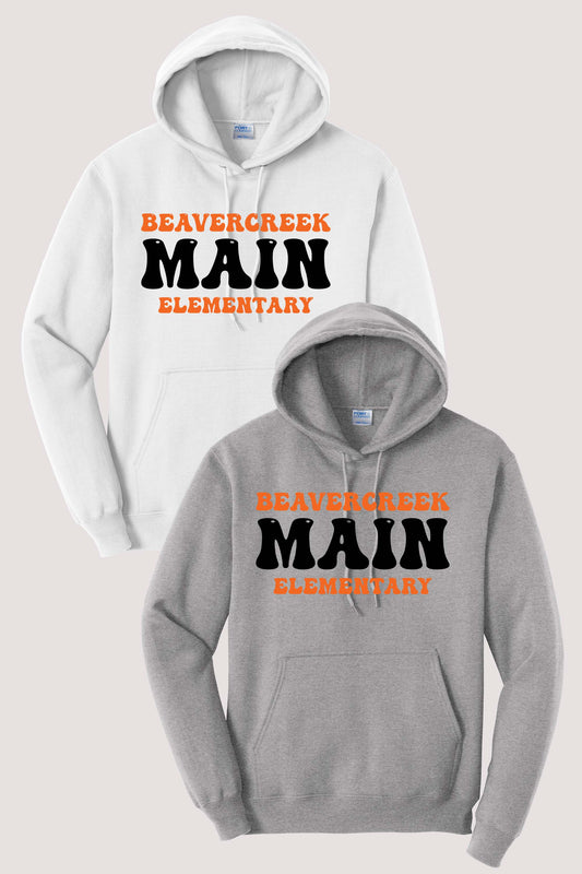 Main Elementary Bubble Port & Company® Core Fleece Pullover Hooded Sweatshirt (Ready 11/30)