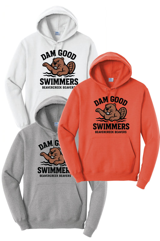 Beavercreek Dam Good Swimmer Port & Company® Core Fleece Pullover Hooded Sweatshirt (Pre Order)