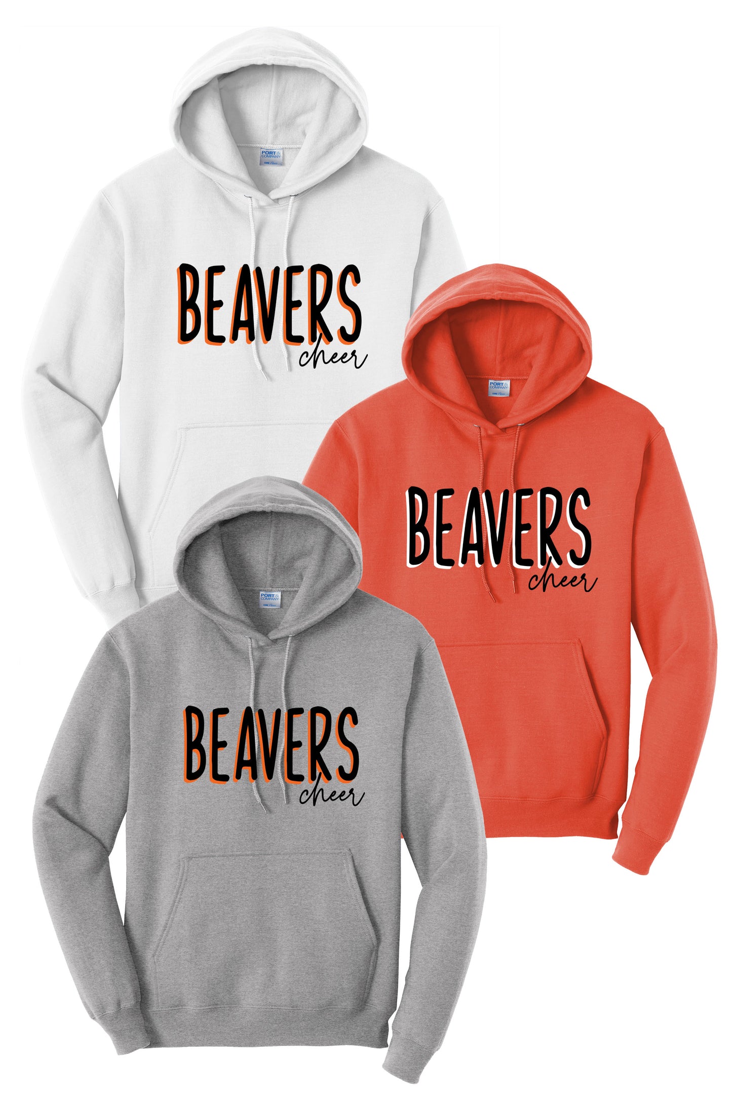 Beavers Cheer Port & Company® Core Fleece Pullover Hooded Sweatshirt (Ready 7/6)