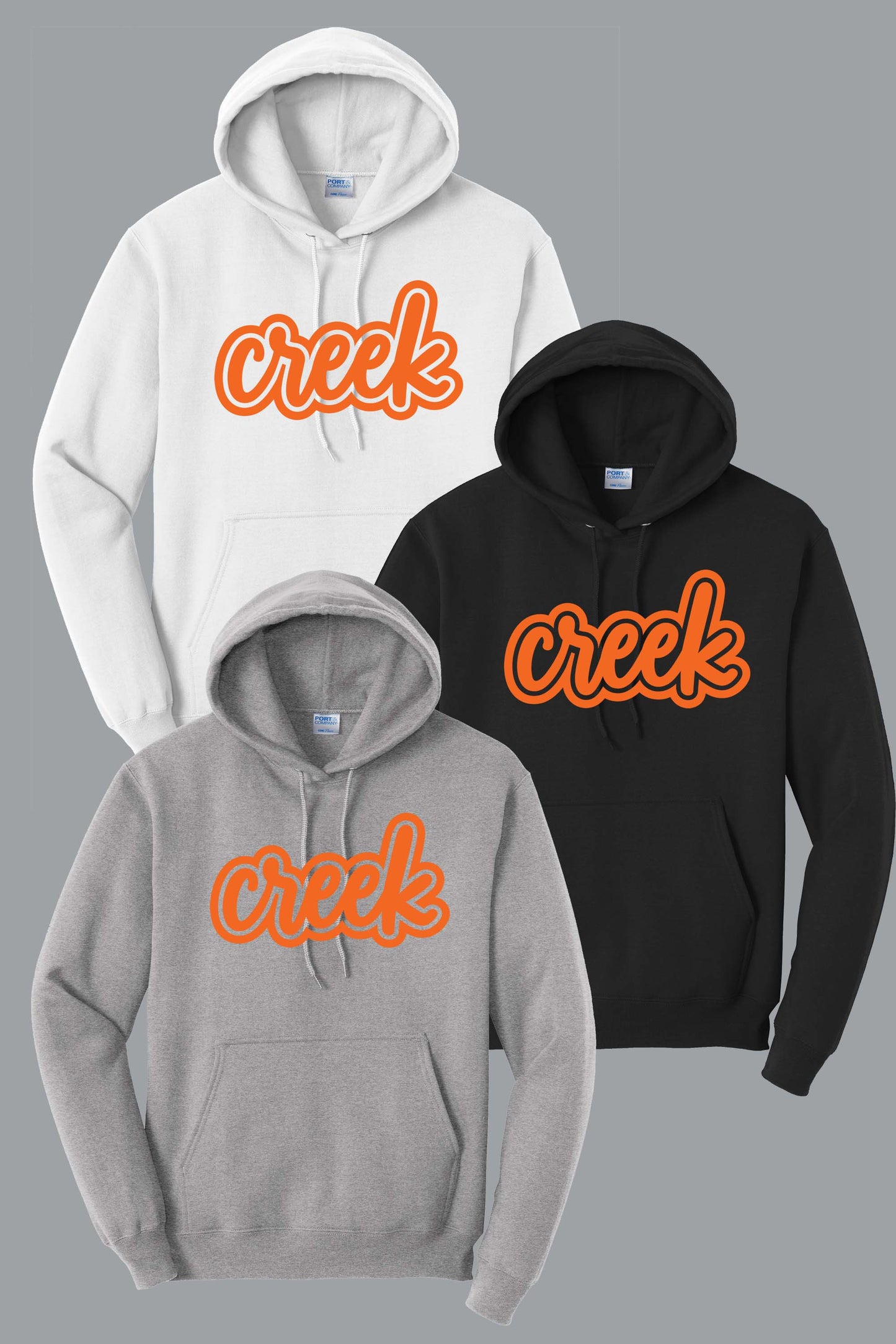 Creek Script Port & Company® Core Fleece Pullover Hooded Sweatshirt (Ready 8/12) (Copy)