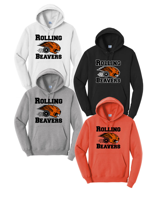 Rolling Beavers Port & Company® Core Fleece Pullover Hooded Sweatshirt (ready 12/02)