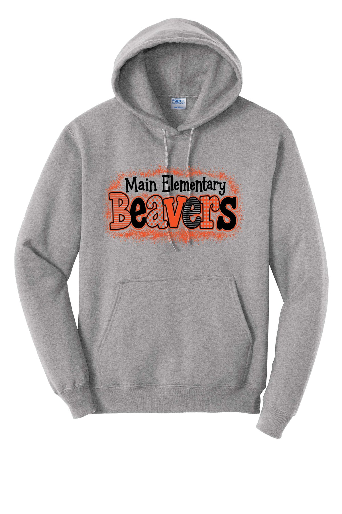 Main Elementary Beavers Port & Company® Core Fleece Pullover Hooded Sweatshirt (Ready 11/30)